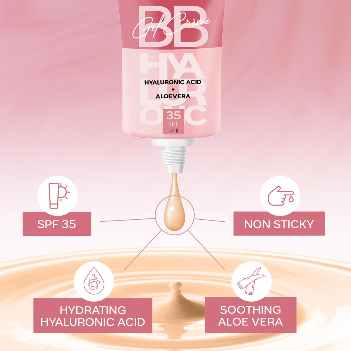 FACESCANADA SPF 35 BB Gel Crème - Light Vanilla, 30g | Multitasking | Even Skin Tone | Instant Glow | Smooth Flawless Matte Finish | Hydrating | Lightweight & N