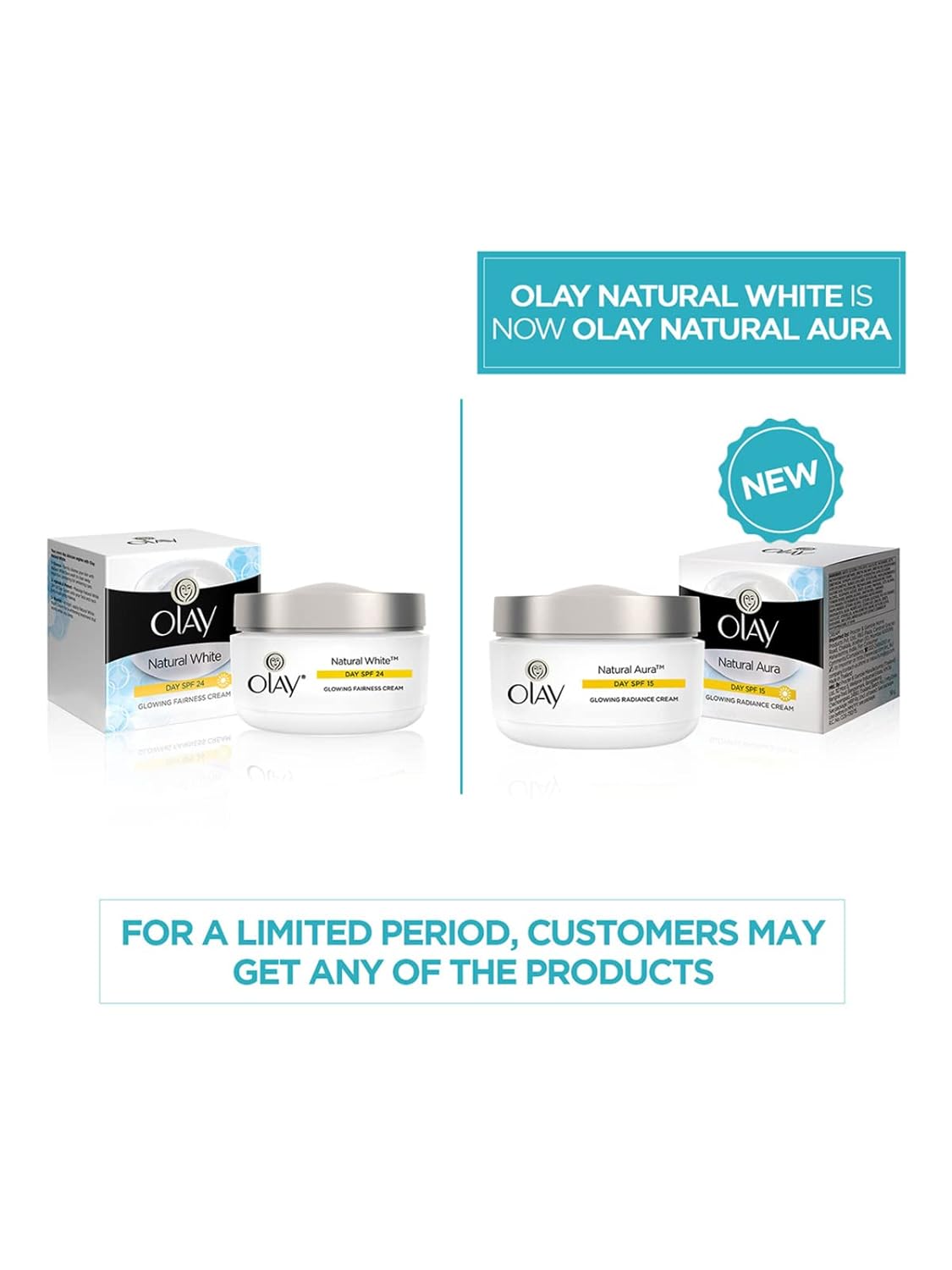 Olay - Natural Aura Spf 15 Glow Radiance Cream (50g)