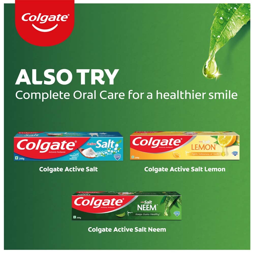 Colgate Active Salt Neem Toothpaste, Germ Fighting Toothpaste For Healthy, Tight Gums, Oral Care 100G
