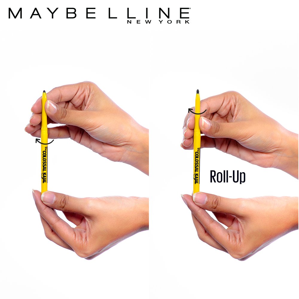 Maybelline Colossal Kajal Pencil, Black, (Pack Of 2) Matte Finish