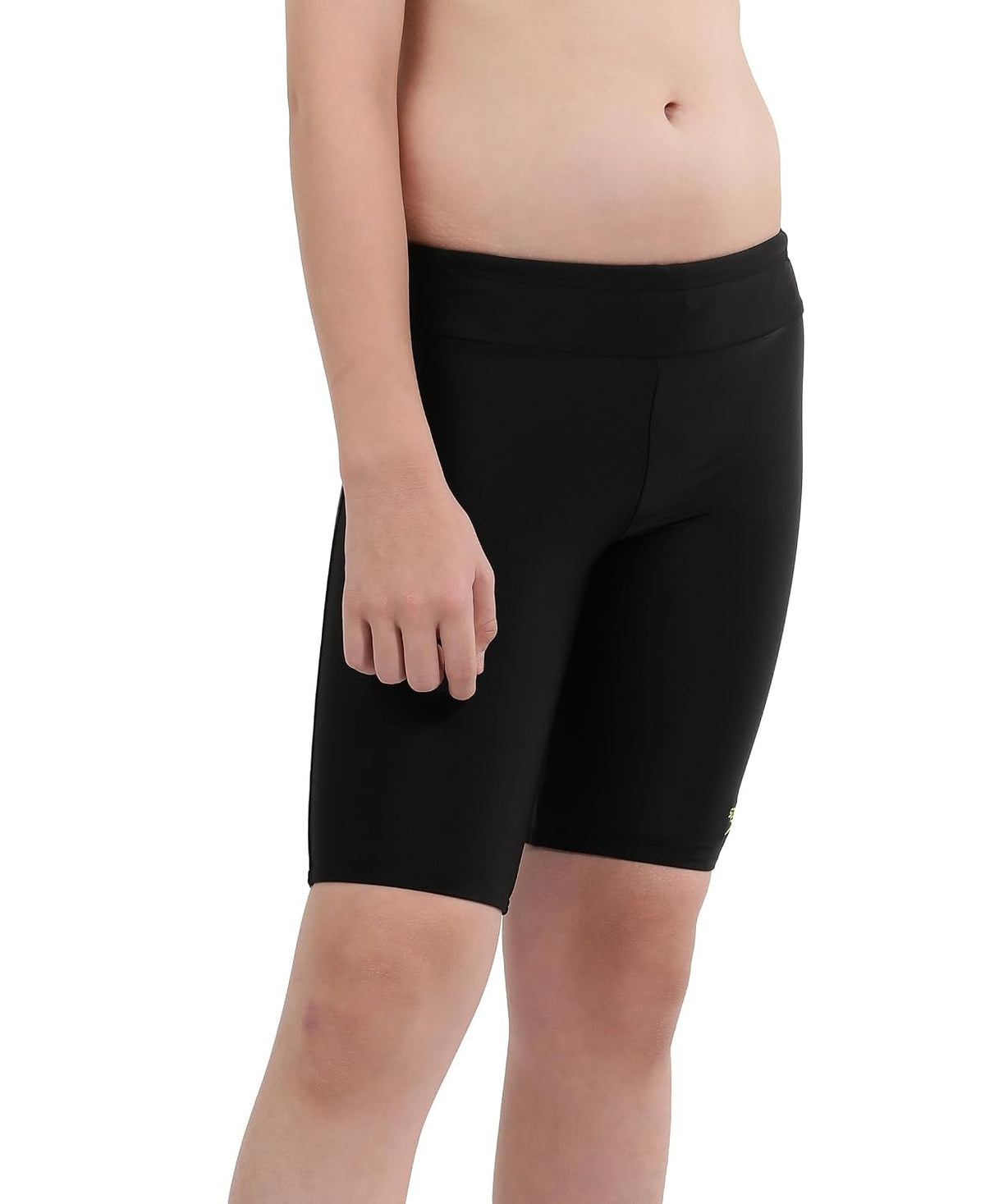 Speedo Boy's Endurance 10 High Chlorine Resistant UPF 40+ Sun Protection Essential Houston Jammer - Black & Lemon Drizzle