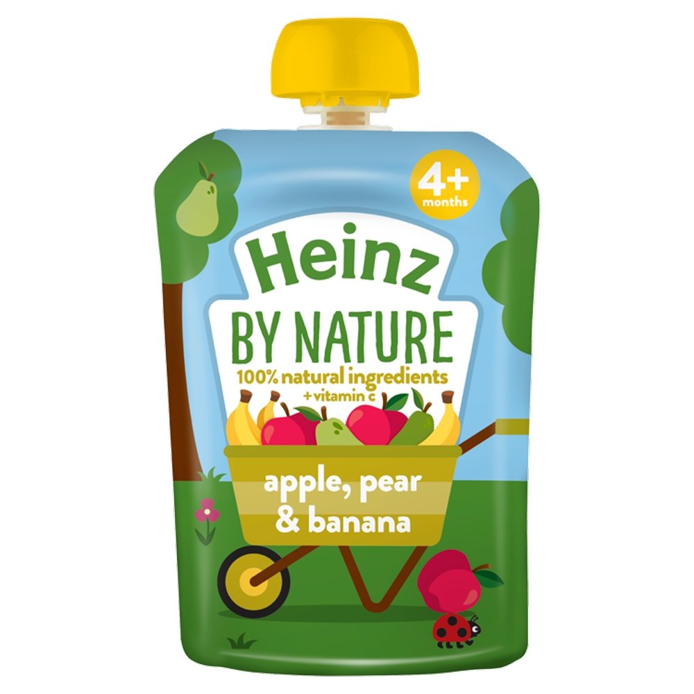 HEINZ PUREE APPLE PEAR BANANA 100GM