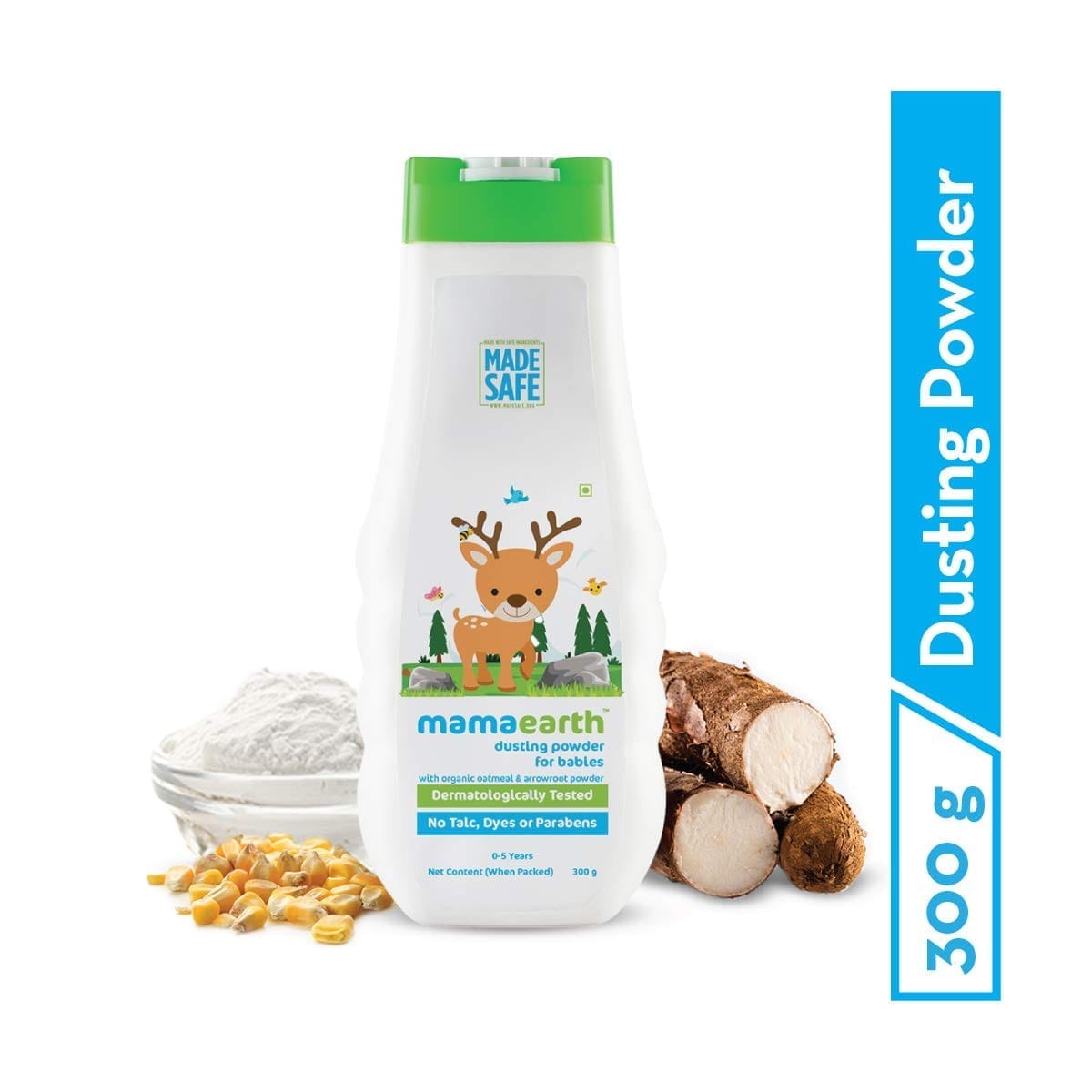 Mamaearth - Dusting Powder with Organic Oatmeal & Arrowroot Powder for Babies (300g)