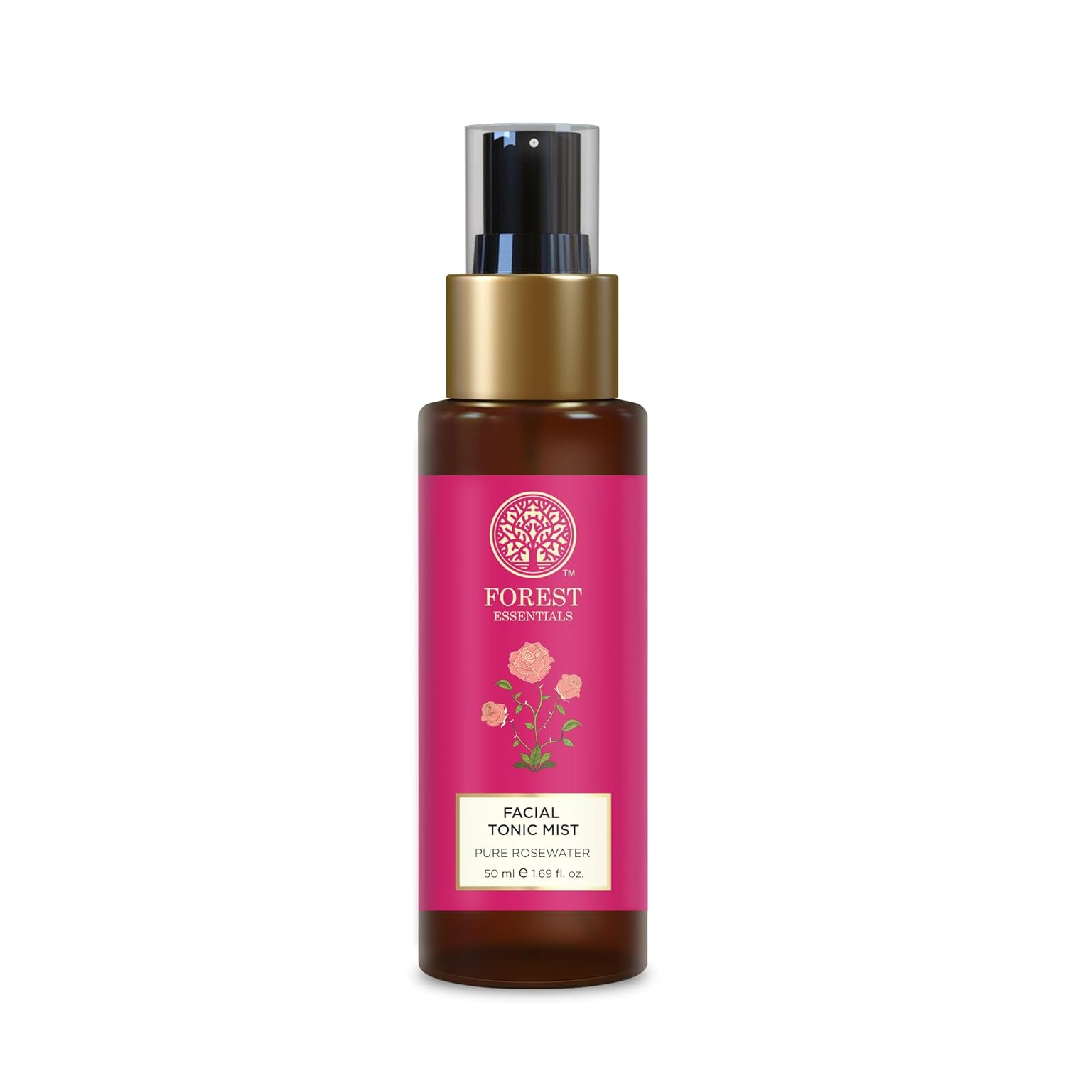 Forest Essentials Facial Tonic Mist with Pure Rosewater | Hydrating Steam Distilled Ayurvedic Toner for Fresh, Dewy Skin | Minimises Pores & Refreshes Skin