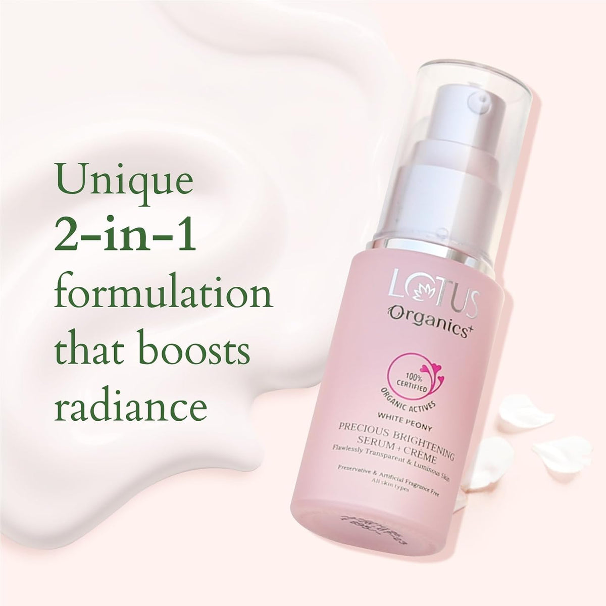 Lotus Organics+ Precious Face Cream 50g+Face Serum + Cream 30g