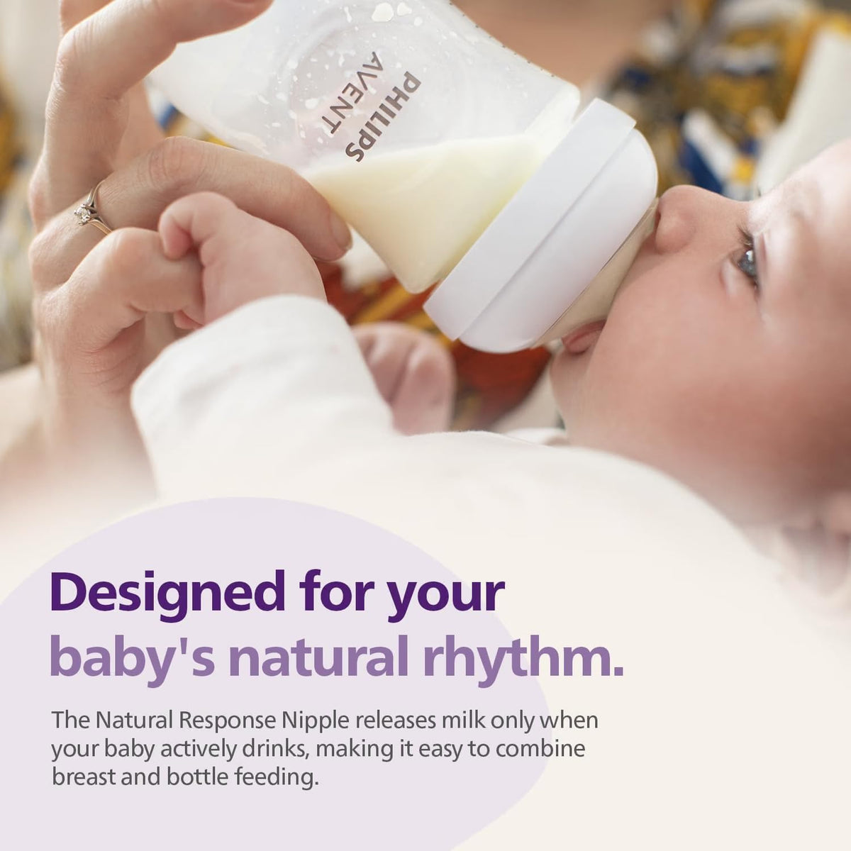 Philips Avent Natural Response Baby Feeding Bottle - 260Ml Baby Milk Bottle Pack of 2, Bpa Free for Babies 3-6 Months, SCY903/02