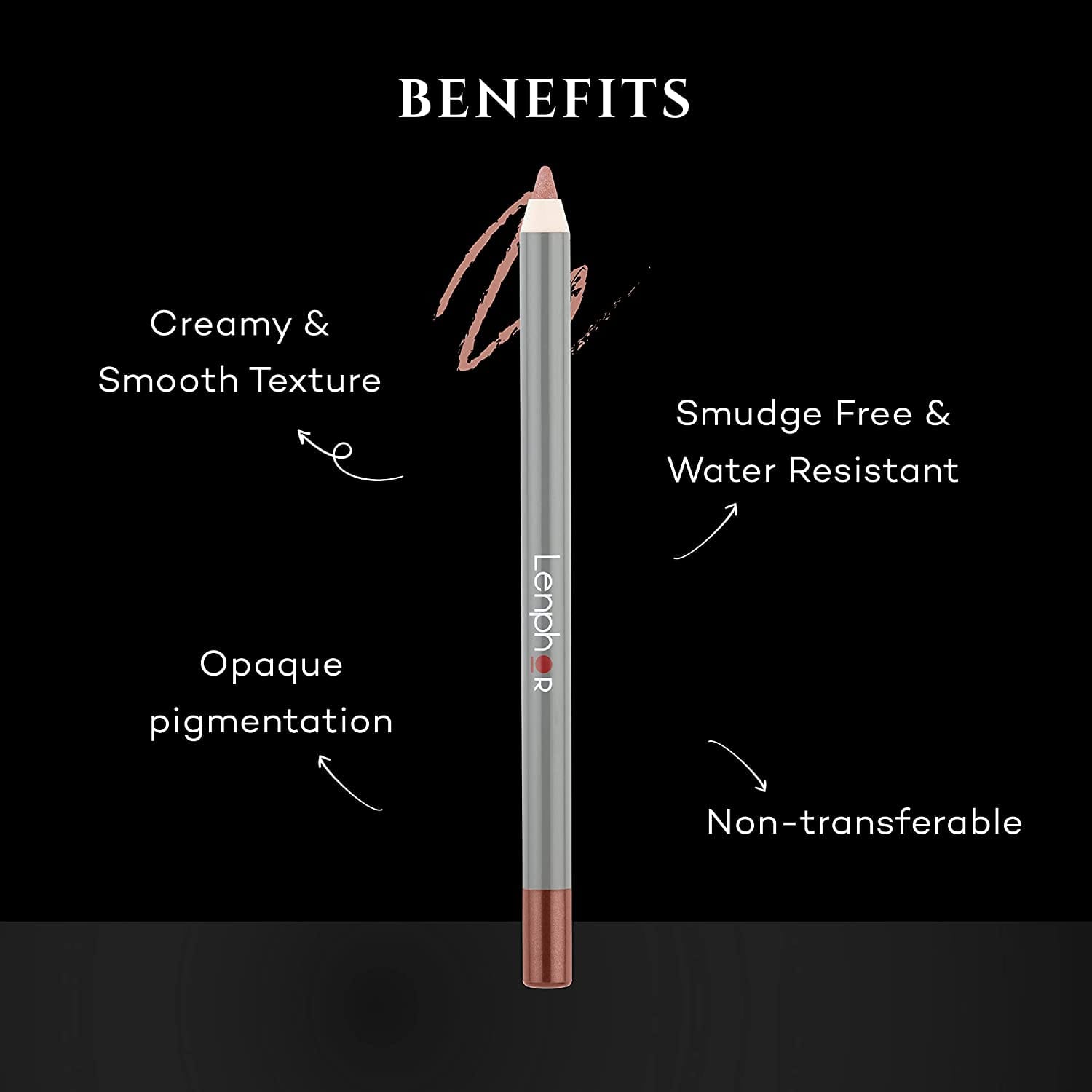Lenphor - Rebel Lip Liner Pencil Water resistant& Long Lasting (1.2g)