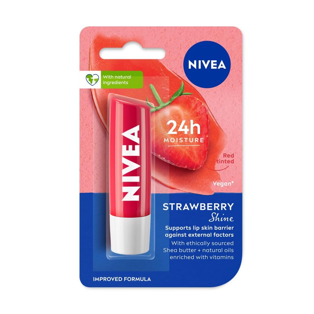 NIVEA - Strawberry Shine 4.8g Lip Balm - 4.8g