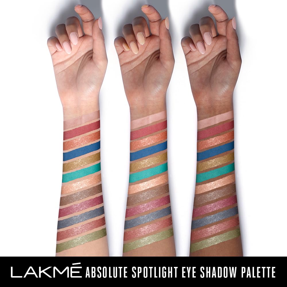 Lakmé Glitterati Chroma Chic Eye Shadow Palette, Highly Pigmented, Shimmery, Lightweight, Berry Martini|| 12 g 12 g (Pack of 1)