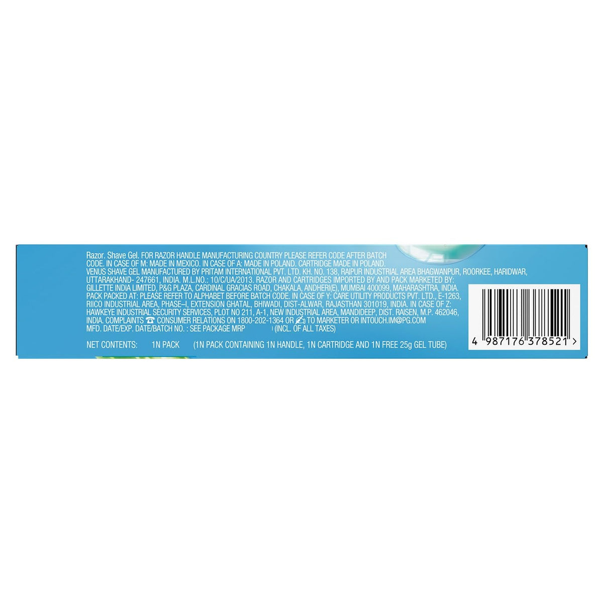 Gillette Venus Women Smooth Combo Pack | Razor Plus 3 Refills | Aloe Vera Smooth H+3C