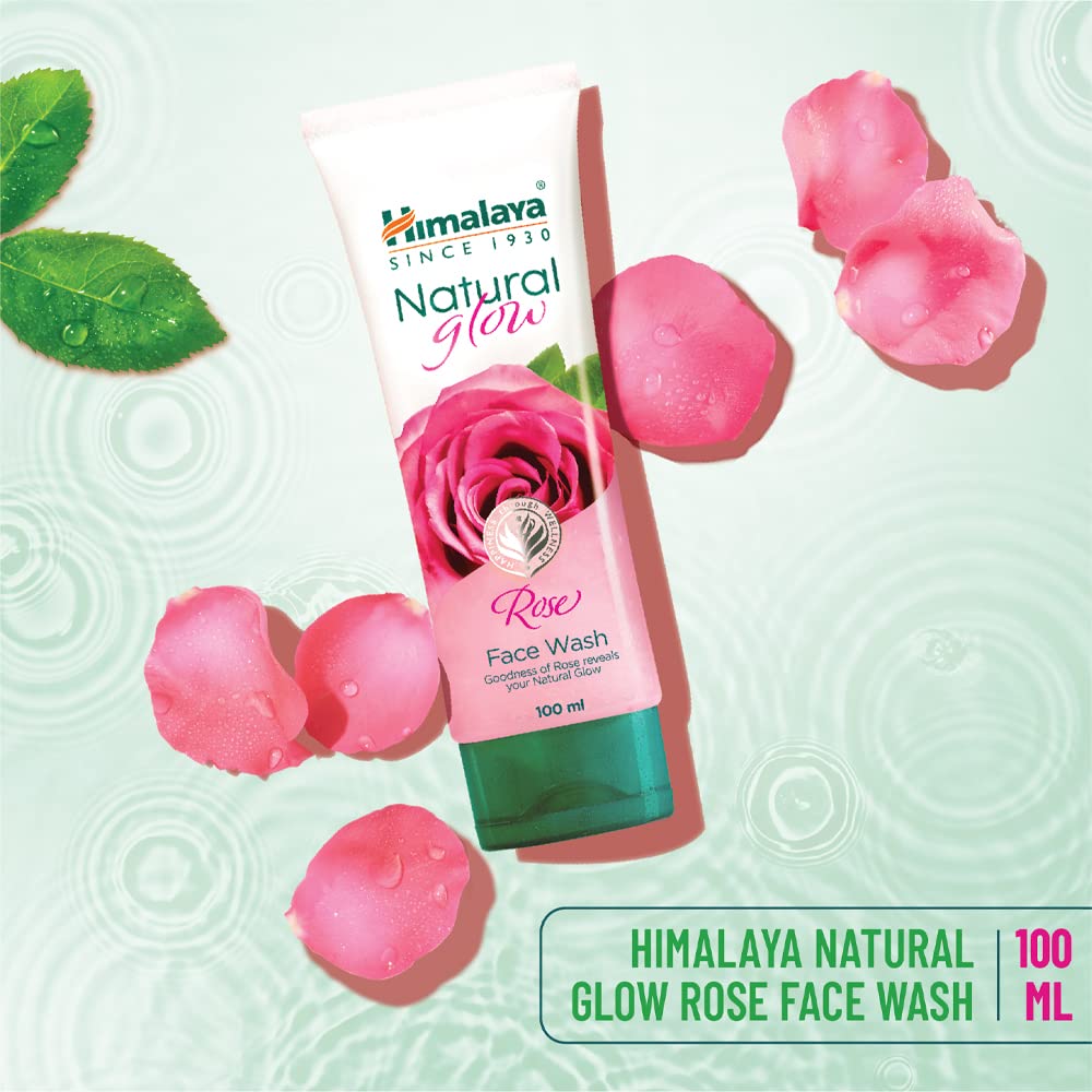 ""Himalaya Natural Glow Rose Face Wash, 100ML INDIA"" Rose 100 ml (Pack of 1)
