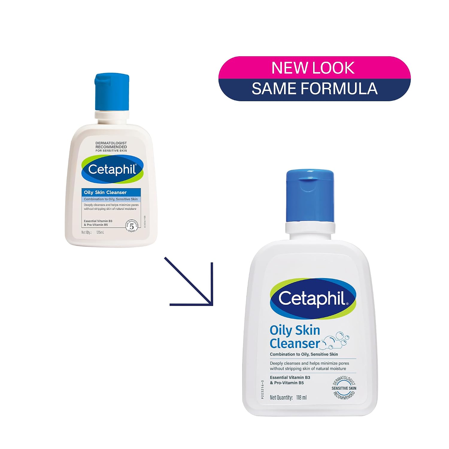 Cetaphil Oily Skin Cleanser, Daily Face Wash for Oily, Acne prone Skin, Gentle Foaming, 118ml