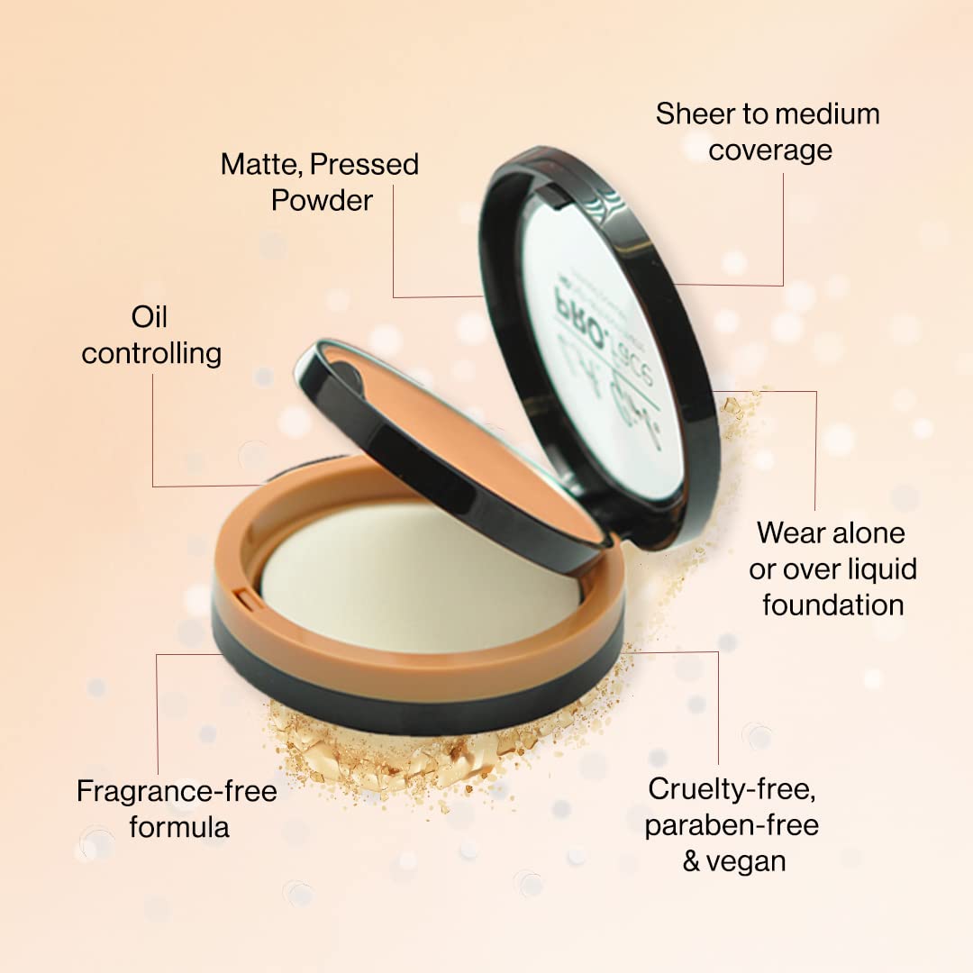 L.A. Girl HD Pro Face Pressed Powder – Creamy Natural | Matte Finish Compact Powder for Medium to Fair Skin | Oil-Control Formula | Lightweight, Buildable Coverage