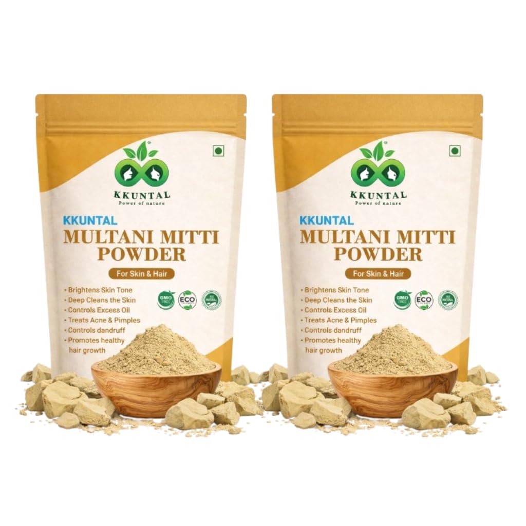 Pure Multani Mitti Powder | 100% Natural Fuller's Earth | Face Pack, Hair Mask & Body Care | Helps Control Excess Oil & Deep Cleansing | 400 g