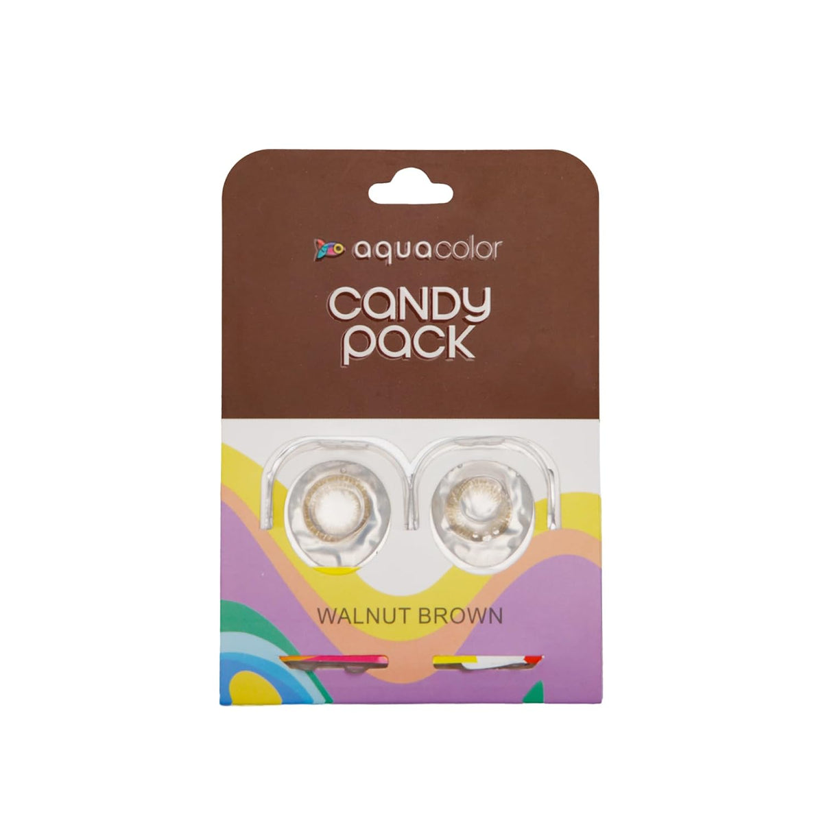 Aqualenses Aquacolor Walnut Brown Candy Pack Zero Power Colored Lenses (2 Lens/Box)