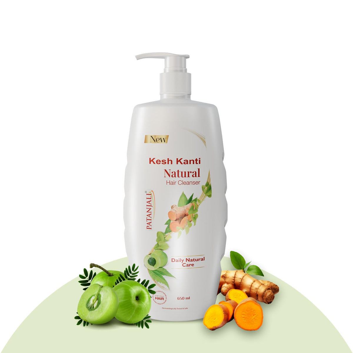 Patanjali Kesh Kanti Hair Cleanser Natural Shampoo, Herbal Care for Healthy Hair, Suitable for All Hair Types (650 Ml) 650 ml (Pack of 1)