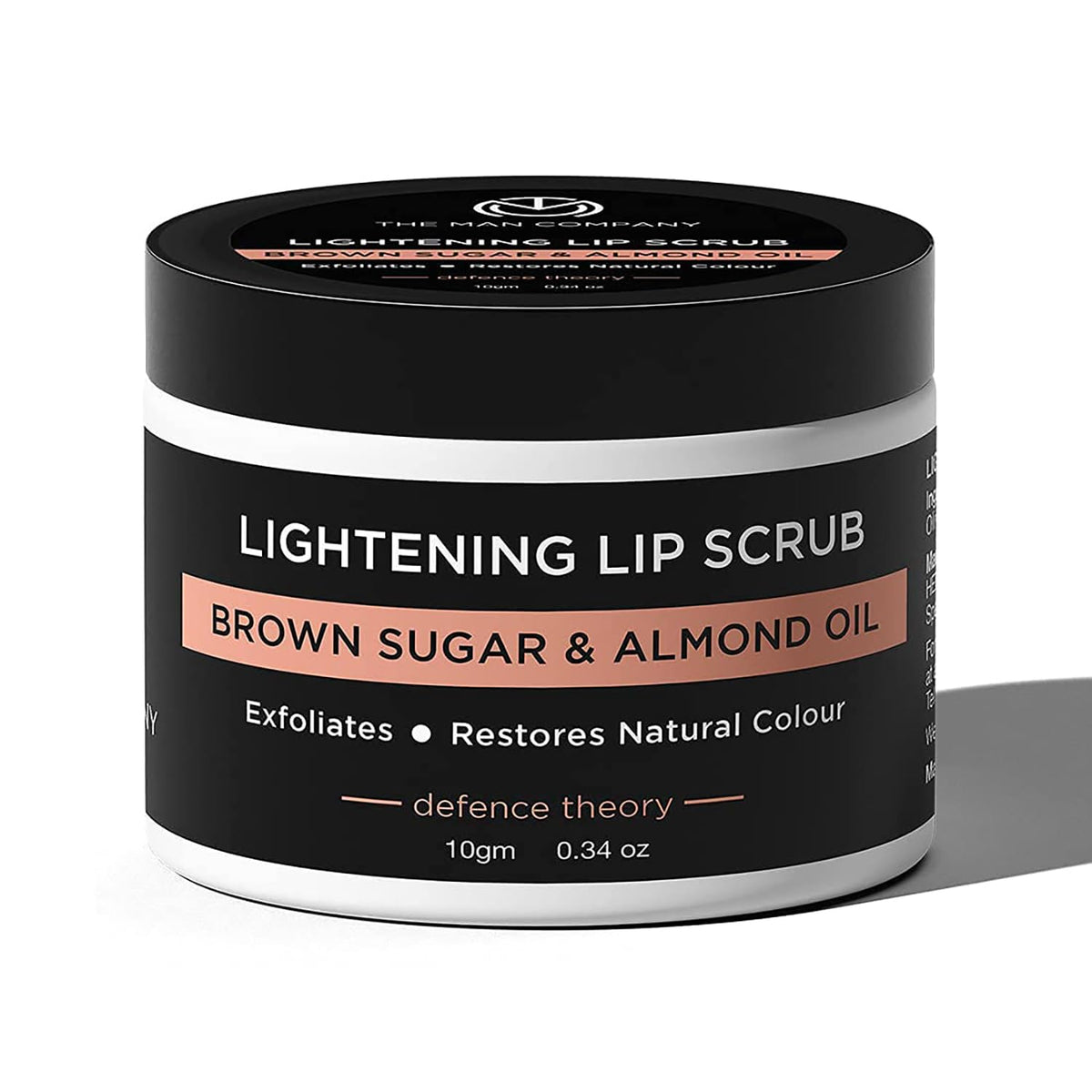 The Man Company Lightening Lip Scrub With Brown Sugar, Almond Oil, Vitamin E, Coconut Oil & Argan Oil For Dry & Chapped Lip, Restore Natural Colour, Nourishes,