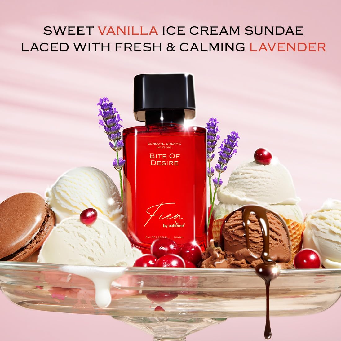 FIEN by mCaffeine Bite of Desire Perfume for Women | Floral Gourmand Scent | 12 Hrs Long Lasting Eau De Parfum with Lavender, Vanilla, Cocoa Premium & Luxurious