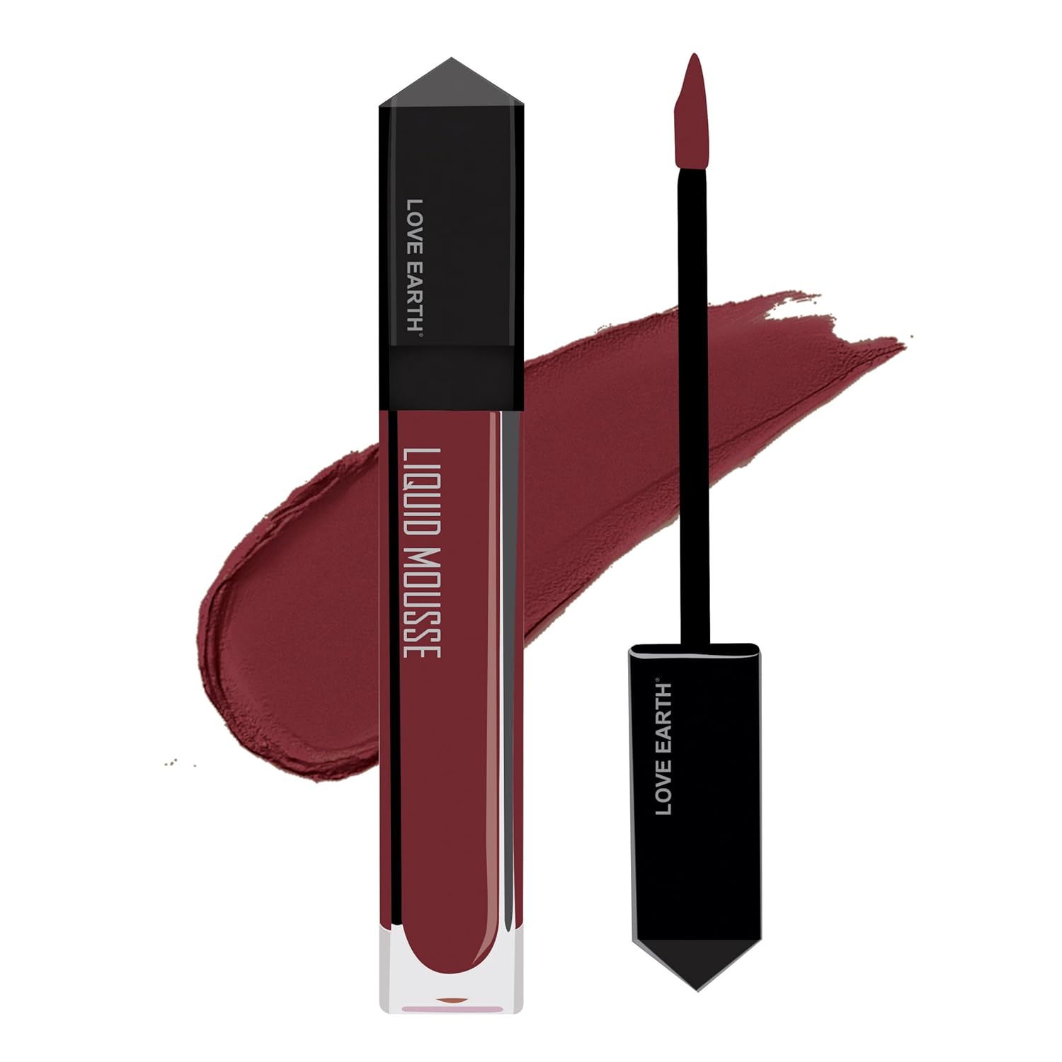 Love Earth Liquid Mousse Lipstick - Matte Finish | Lightweight, Non-Sticky, Non-Drying,Transferproof, Waterproof | Lasts Up To 12 Hours With Vitamin E And Jojoba Oil - (6 ml (Pack Of 1) Irish Coffee)