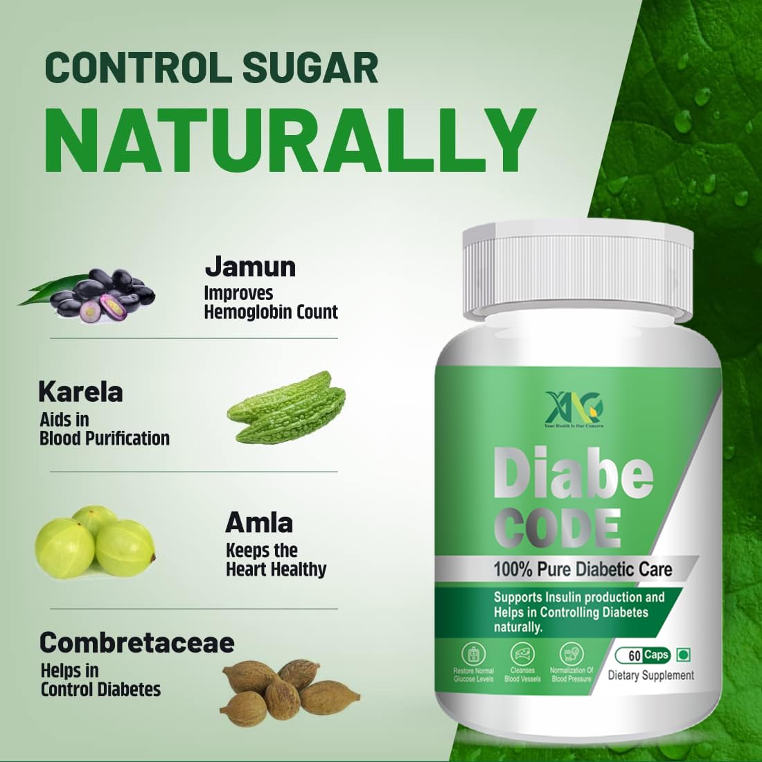 ANC DiabeCode 60 Capsules & Insulix 60 Capsules Support Endocrine Health & Diabetes Control Insulin Resistance | Supports Healthy Energy | Normalize Blood Sugar