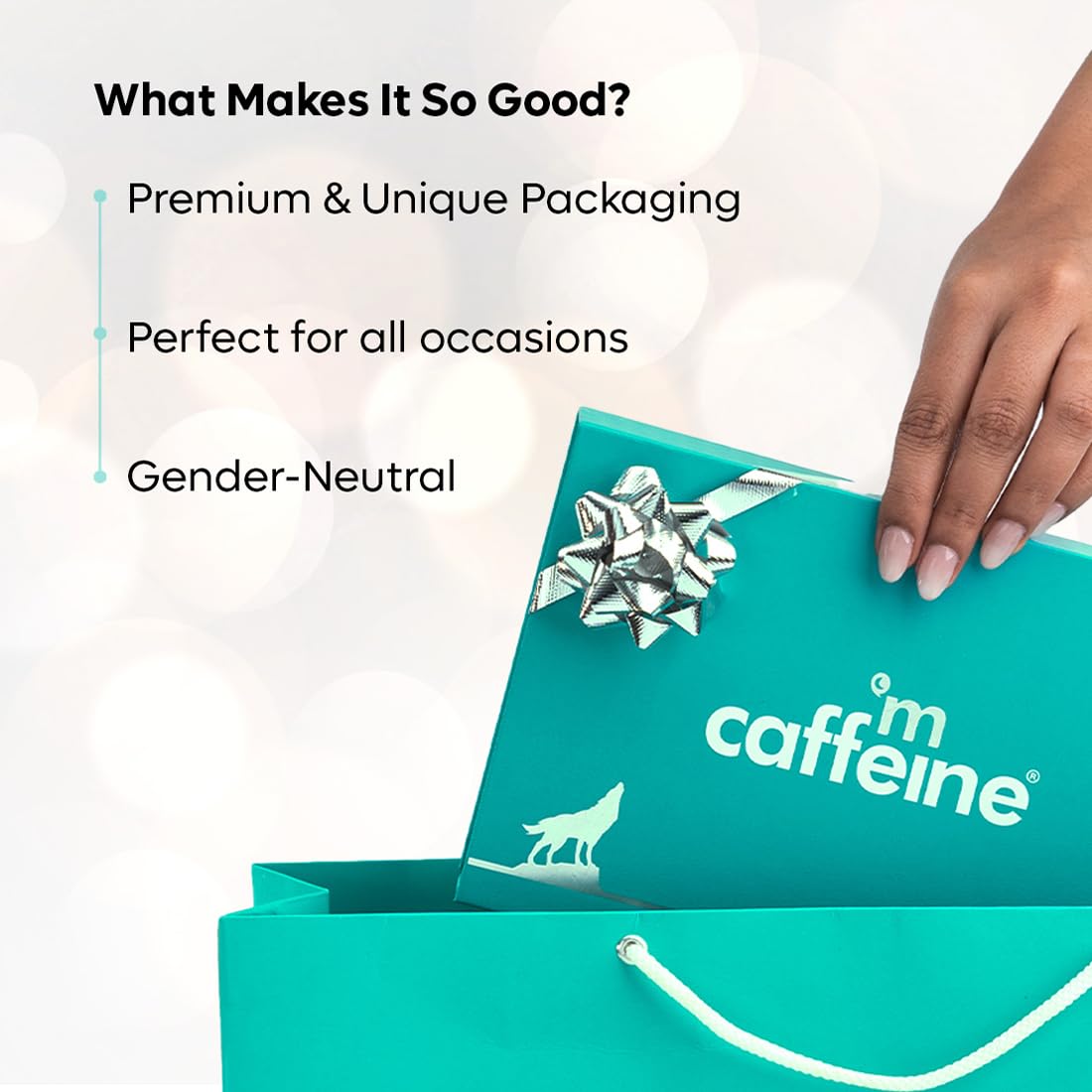 mCaffeine Shower Temptations Rakhi Gift Set for Women & Men | Coffee Rich Products | Luxury Coffee Bath Indulgence in Premium Packaging | Present for Him/Her wi