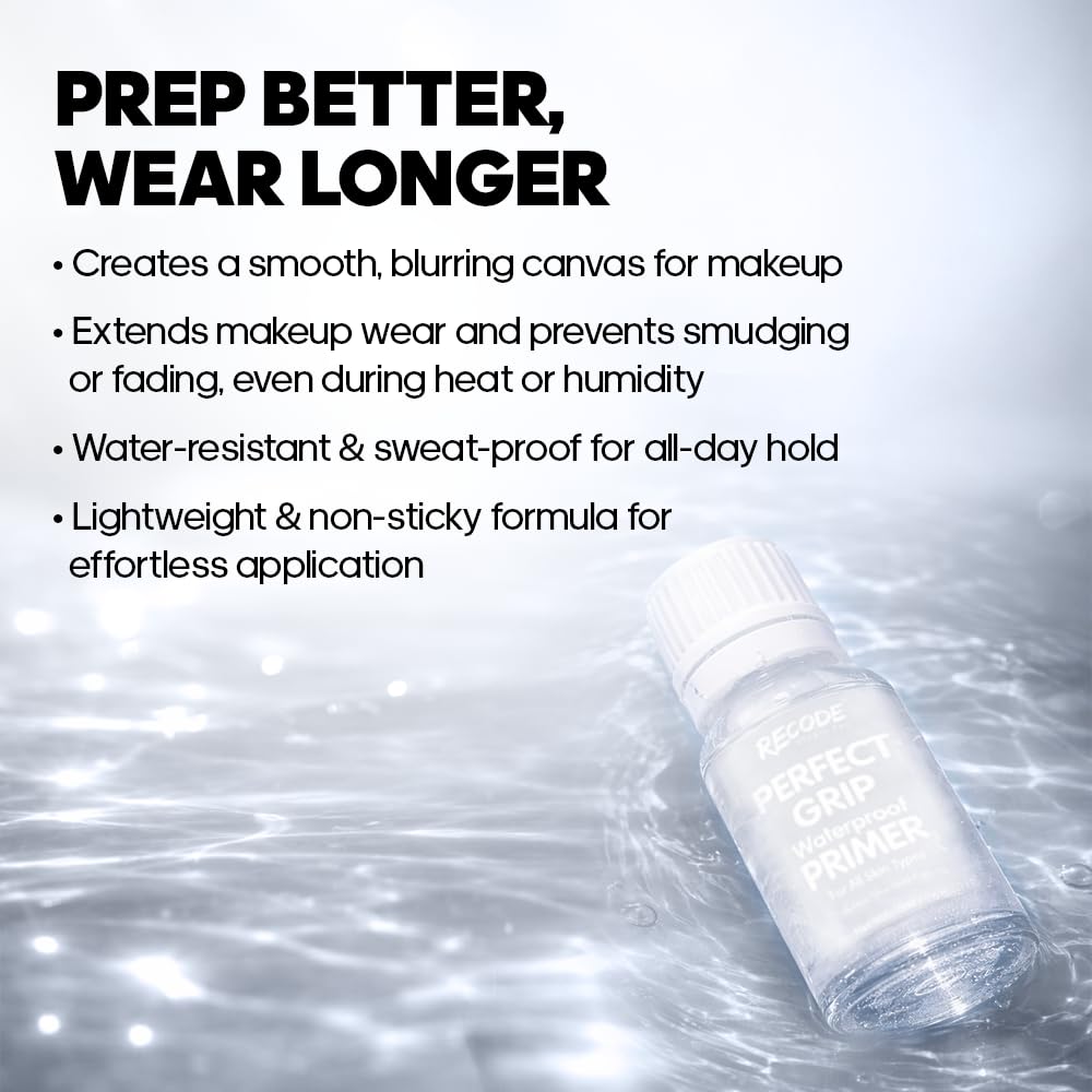 Recode Studio Perfect Grip Waterproof Primer for All Skin Types, 12 ml