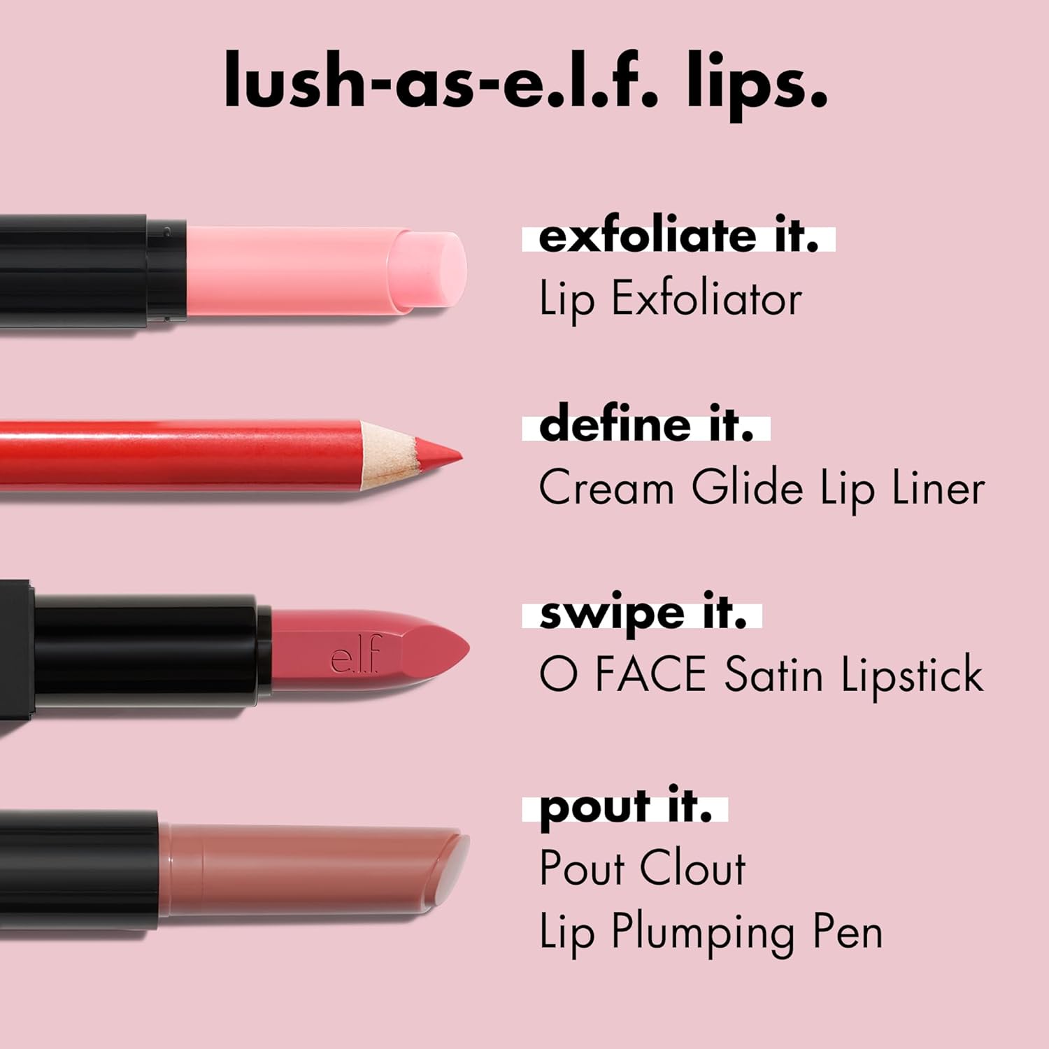 e.l.f. Cream Glide Lip Liner, Shape & Sculpt Lips, High-Pigment Pencil, Semi-Matte Finish, Vegan & Cruelty-Free, Truth or Bare