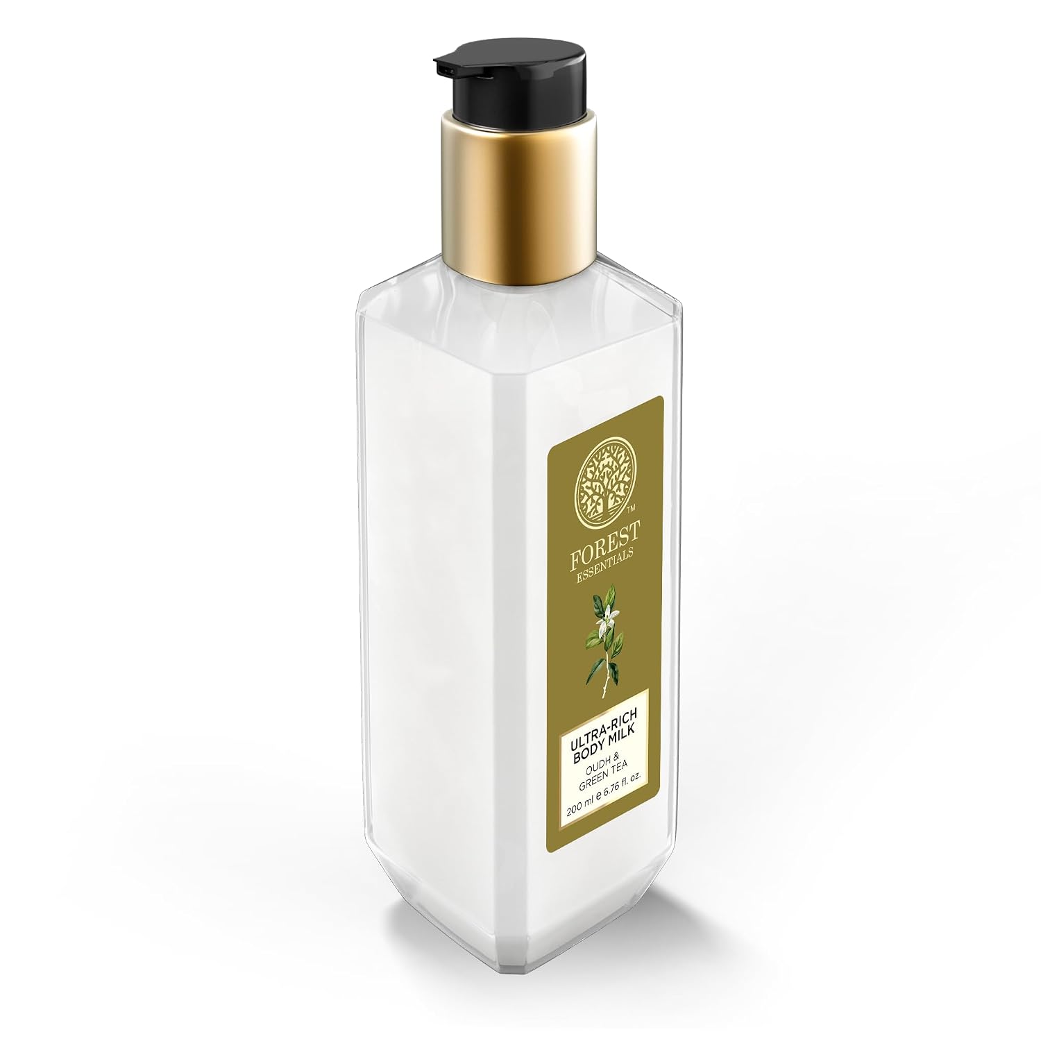 Forest Essentials Ultra-Rich Body Milk Oudh & Green Tea | Ayurvedic Nourishing Body Lotion to Replenish Skin Moisture and Leave it Smooth & Scented