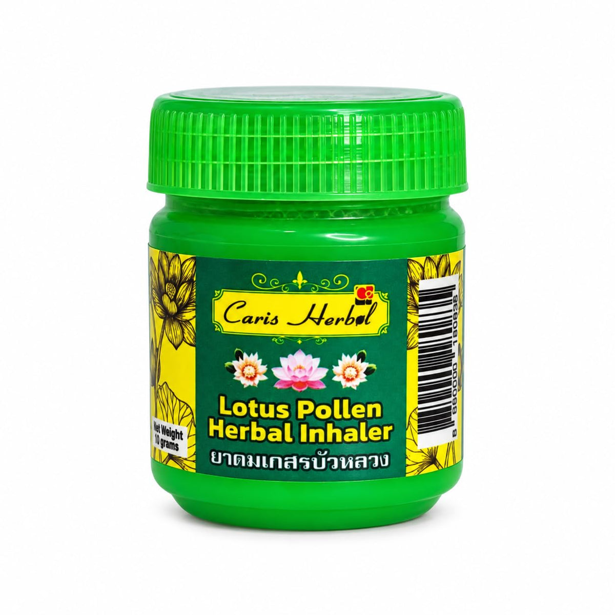 Caris Lotus Pollen Herbal Inhaler 10g Aromatic Bottle