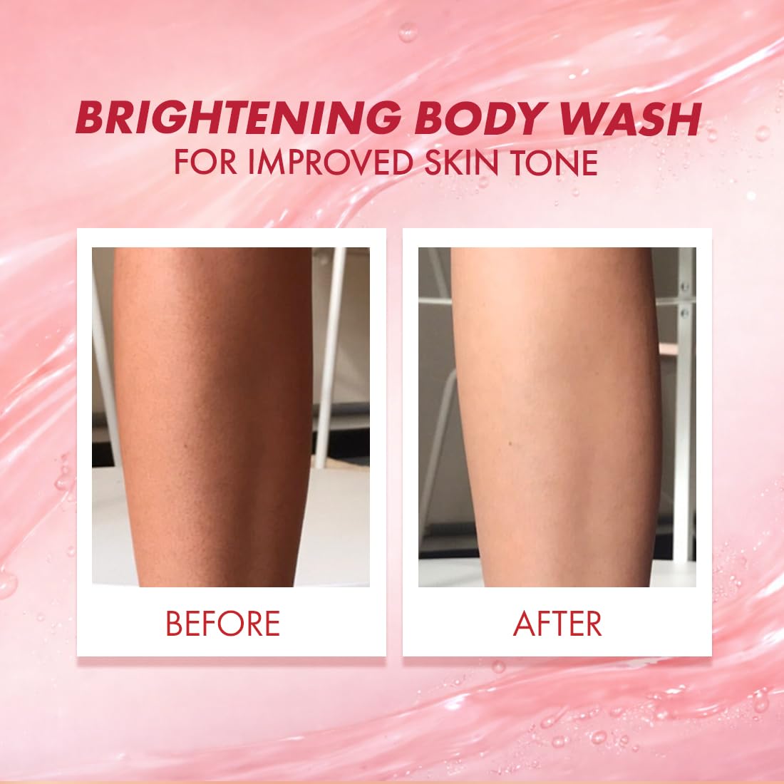 mCaffeine Brightening Body Wash - 5% Niacinamide & Raspberry | Summer Body Wash for Dry Skin | Vitamin C & Glycerin Hydration | Boosts Glow, Deep Cleanses & Sof