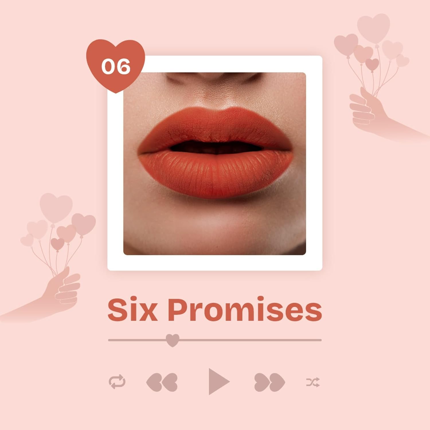 MARS Love Track Velvet Lip Tint (2.8ml) (SIX PROMISES) | Velvet Matte Finish | Non-Sticky & Lightweight | Highly Pigmented | Comfortable Wear