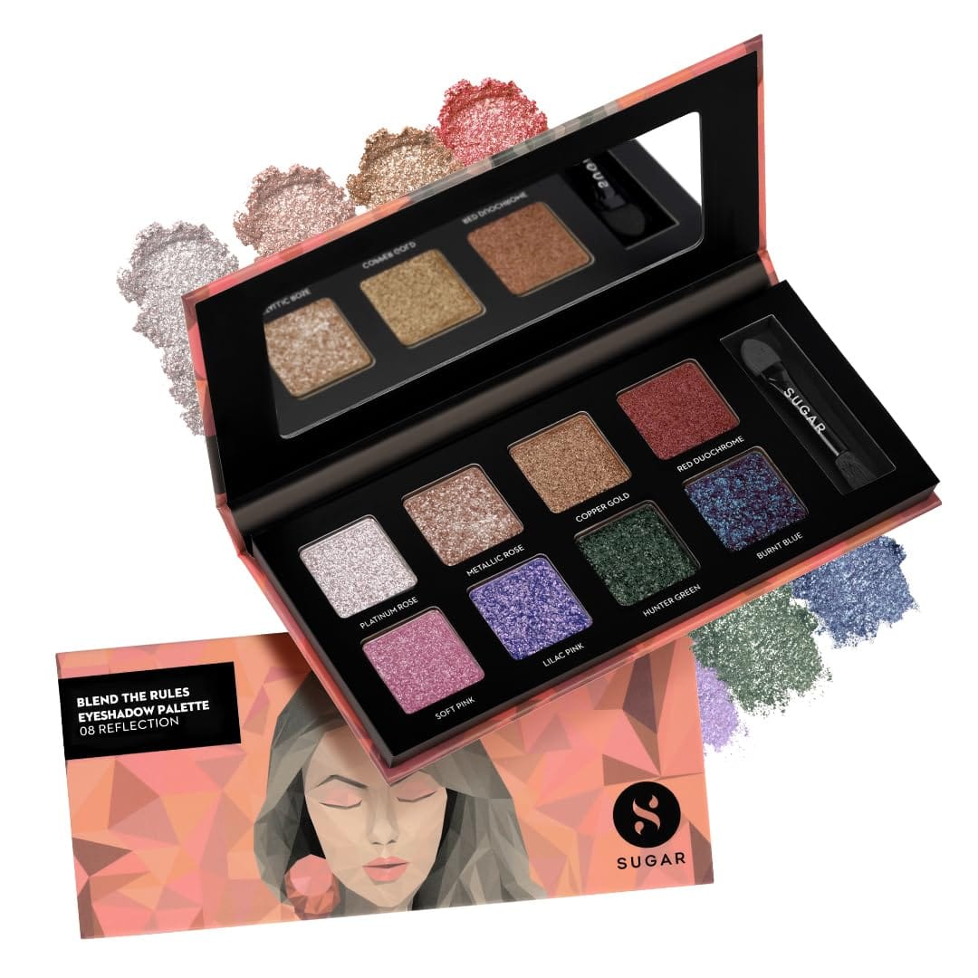 SUGAR - Blend The Rules Matte Eyeshadow Palette Powder (08 Reflection) - 10.4g