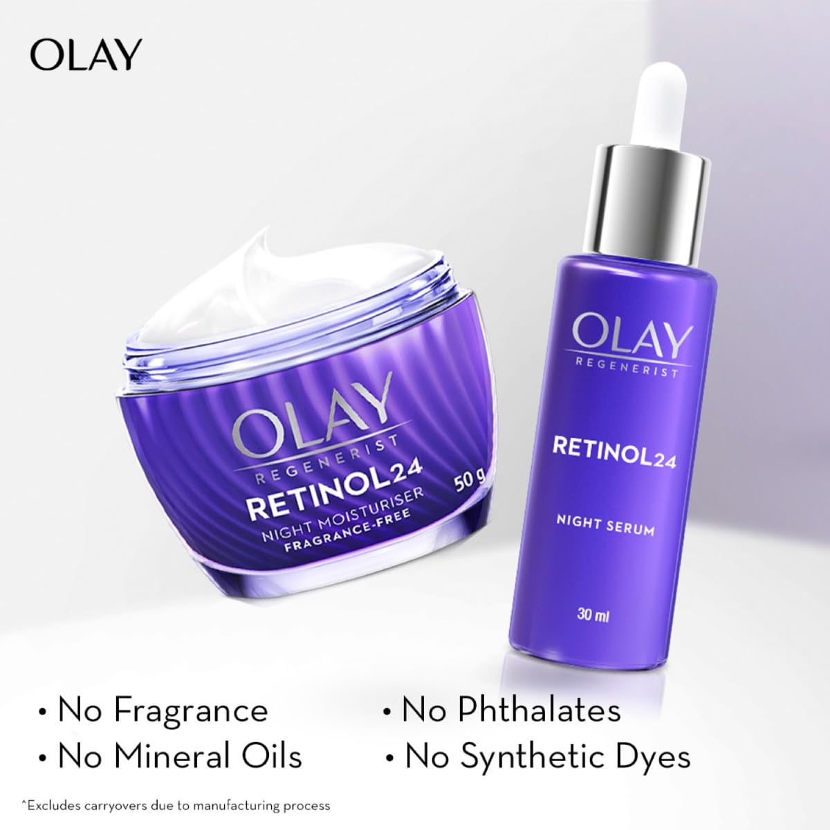 Olay Regenerist Retinol 24 Night Serum l Renews and Resurfaces Skin Overnight l No Redness or Irritation | Fragrance Free l Normal, Oily, Dry and Combination Sk
