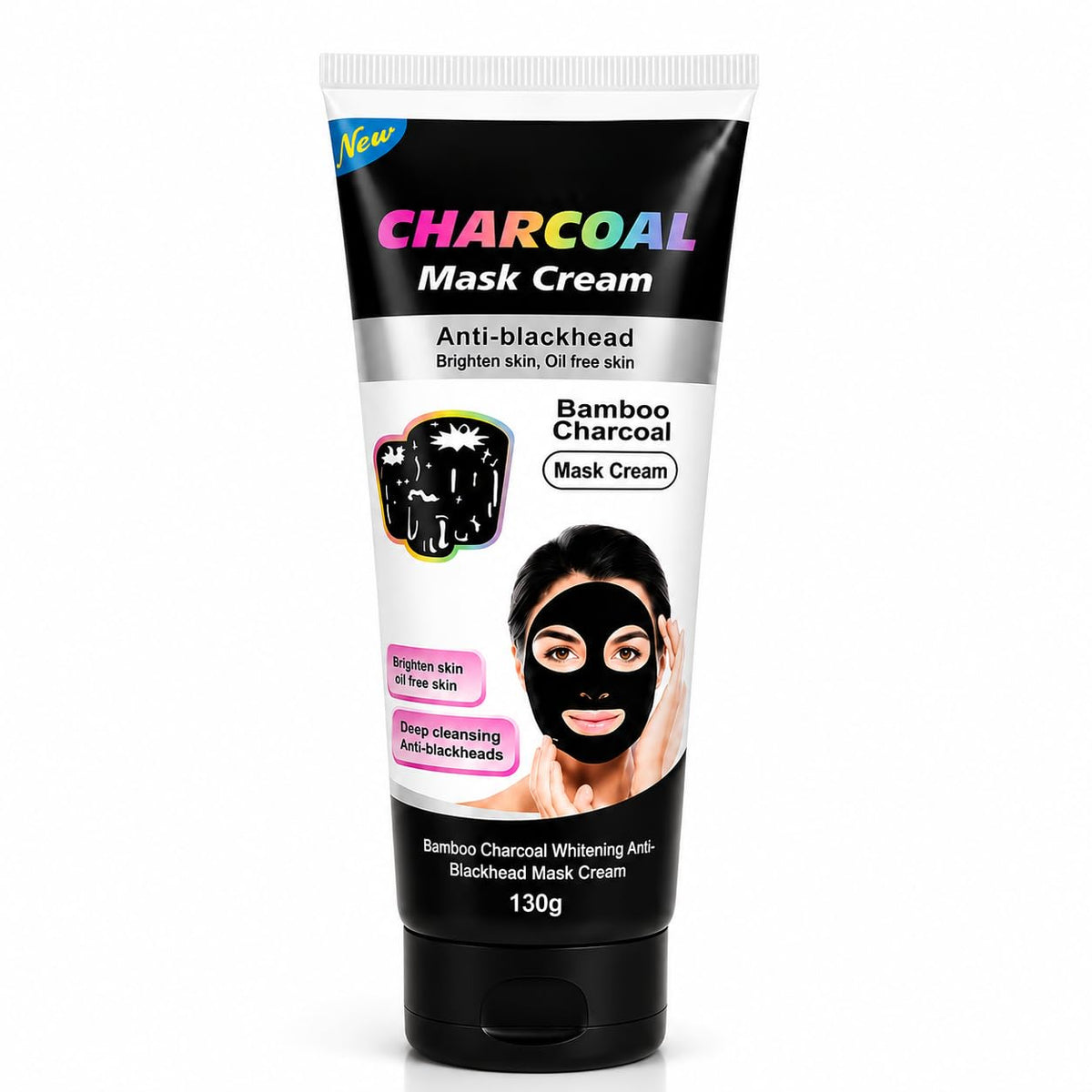 Charcoal Black Peel Off Mask for Men & Women | Removes Blackheads and Whiteheads | Active Cooling Effect | Deep Skin Purifying Cleansing (130 gm)