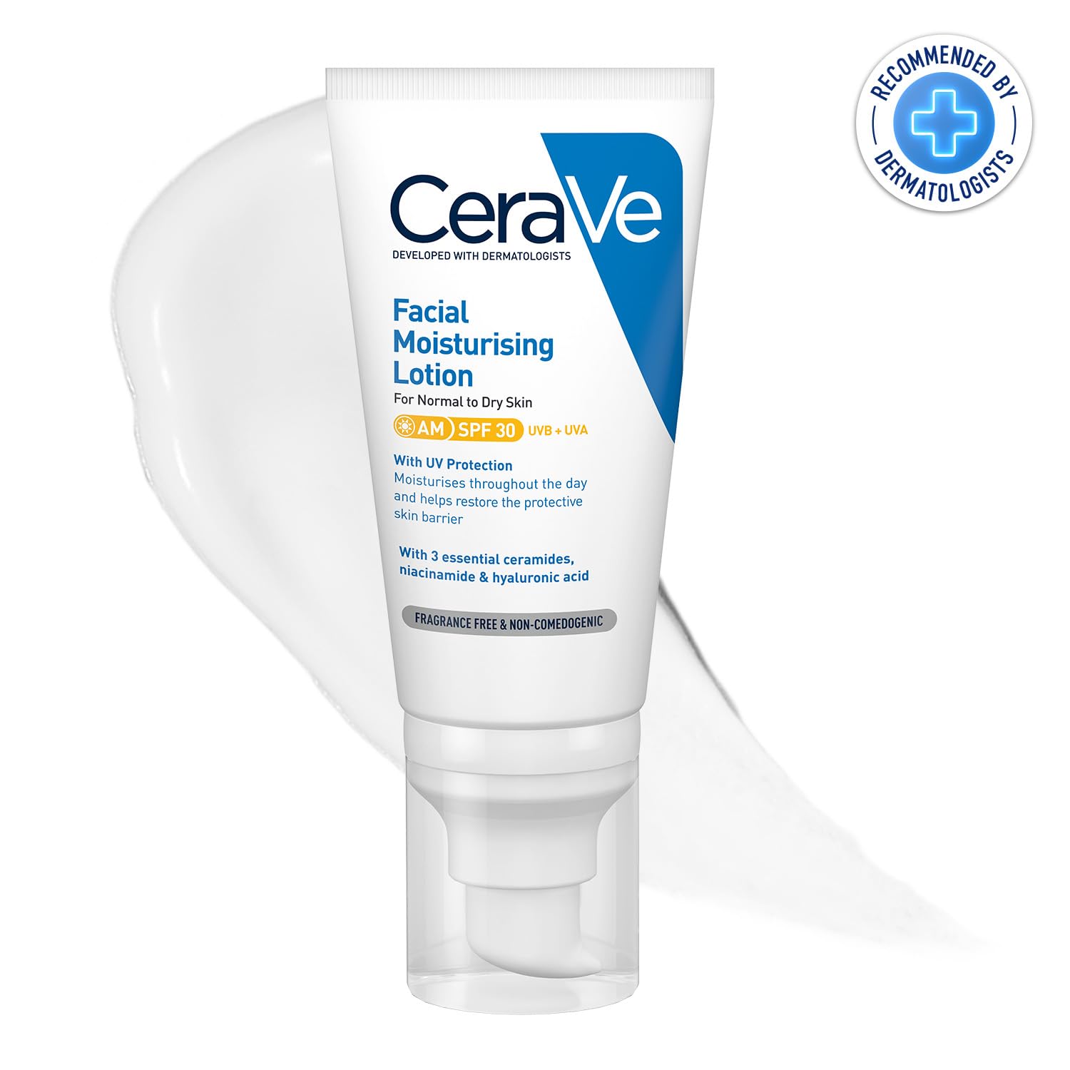 CeraVe AM Facial Moisturizing Lotion For Normal to Dry Skin (52ml) - Broad Spectrum SPF 30 Sunscreen | Non-Comedogenic, Paraben-Free And Fragrance-Free Lotion