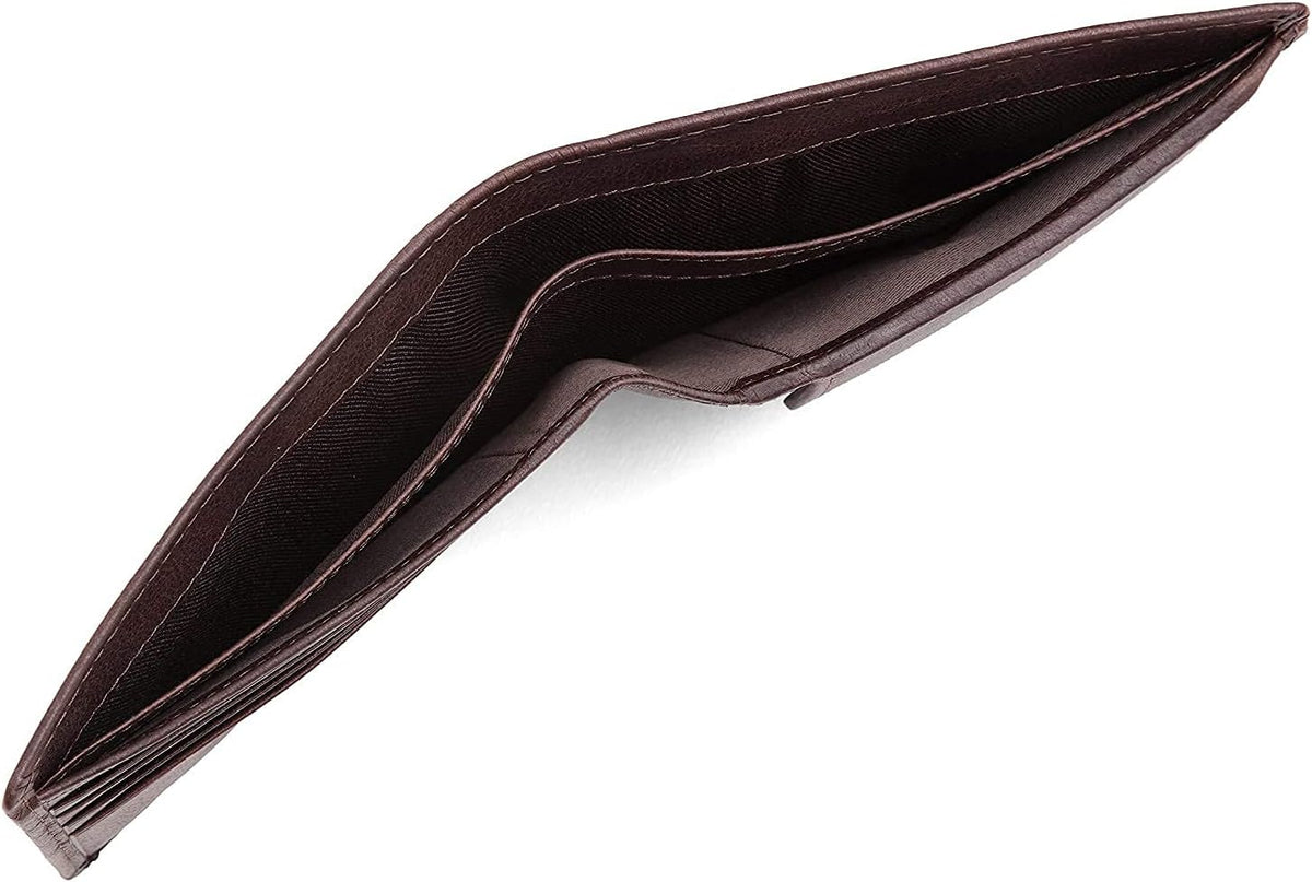 WILDHORN RFID Protected Genuine Leather Wallet for Men Brown Crackle
