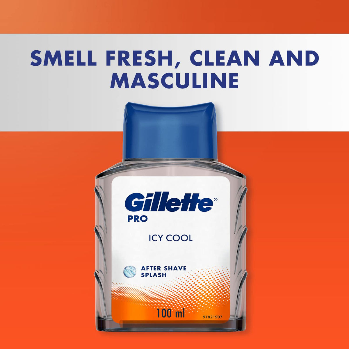 Gillette Men Pro Fresh After Shave Splash Liquid Icy Cool 100Ml, White.