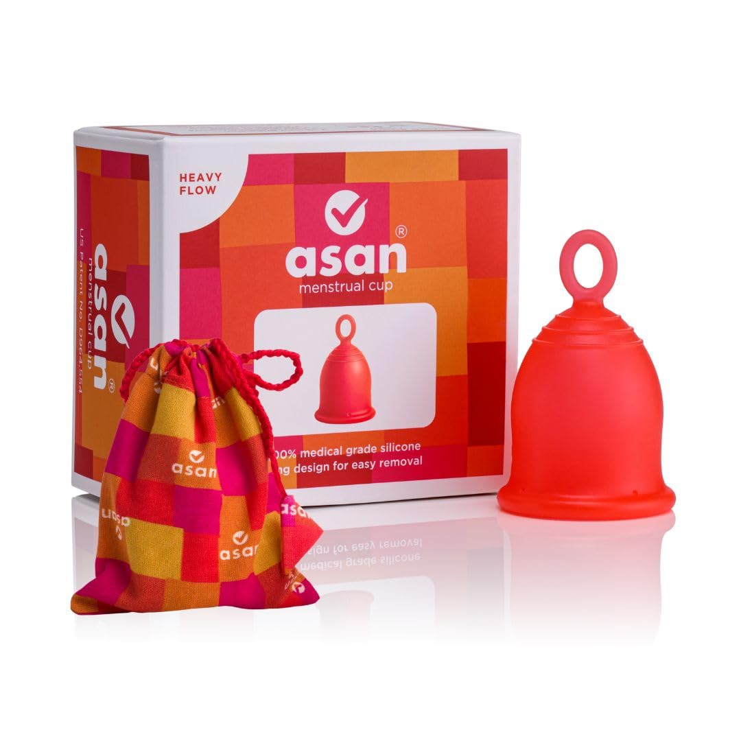 Asan Menstrual Cup (Heavy Flow) | Easiest Period Cup to Insert & Remove Heavy flow - Pack of 1