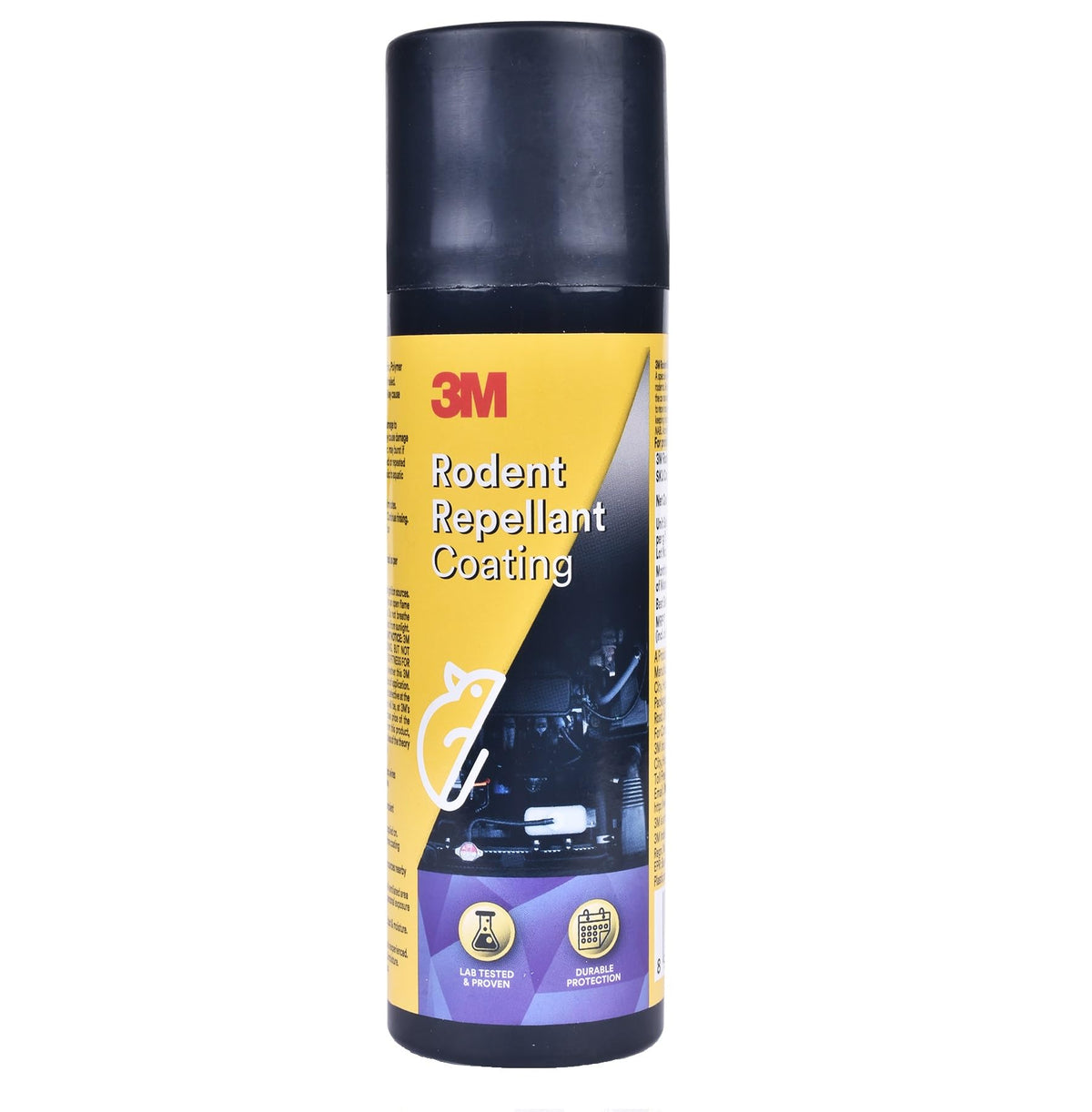 3M Rodent Repellent Coating Spray, Prevents Rat Bites in Engine Parts and Wires, Highly Effective, Leak-Free, Easy-to-Spray, Bitter Taste, No Kill-only Repels (
