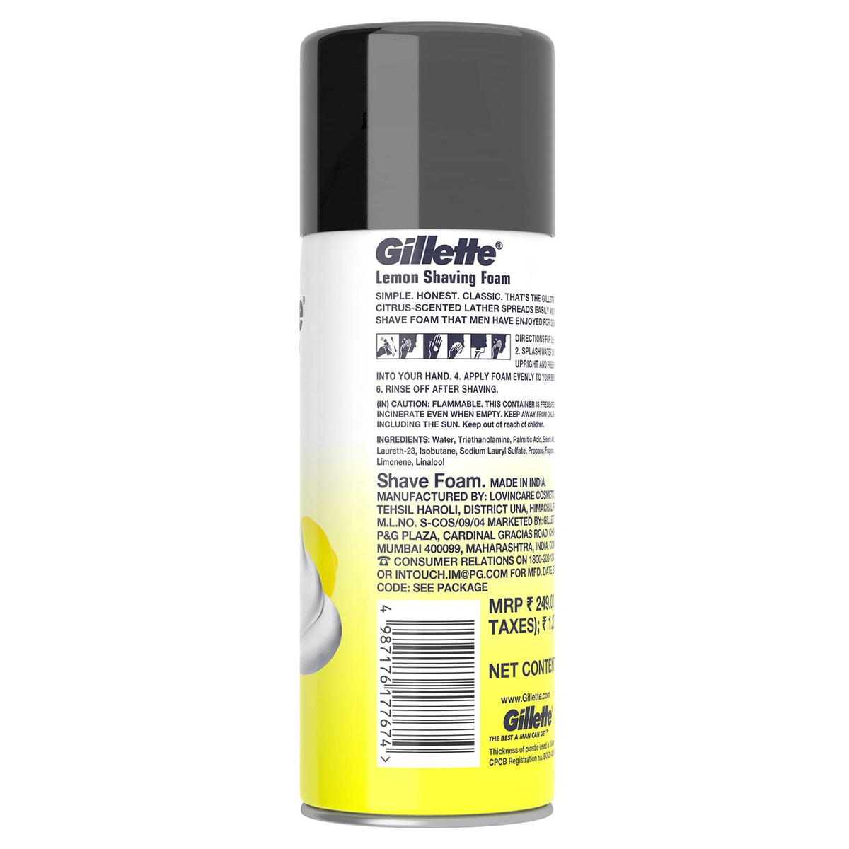 Gillette Classic Lemon Lime Pre Shave Foam - 196 gram