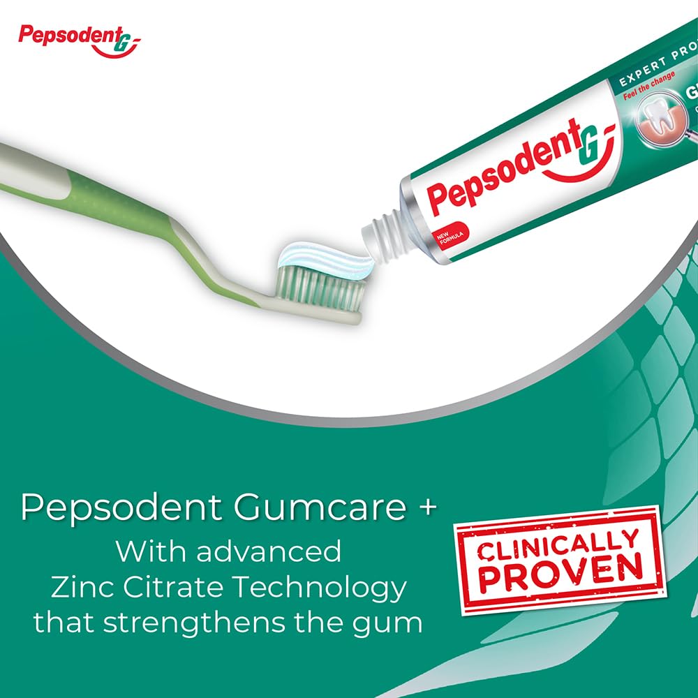 Pepsodent Gum Care Expert Protection Toothpaste || Zinc Technology|| Strenghtens gums from Day 1_140G 140 g (Pack of 1)