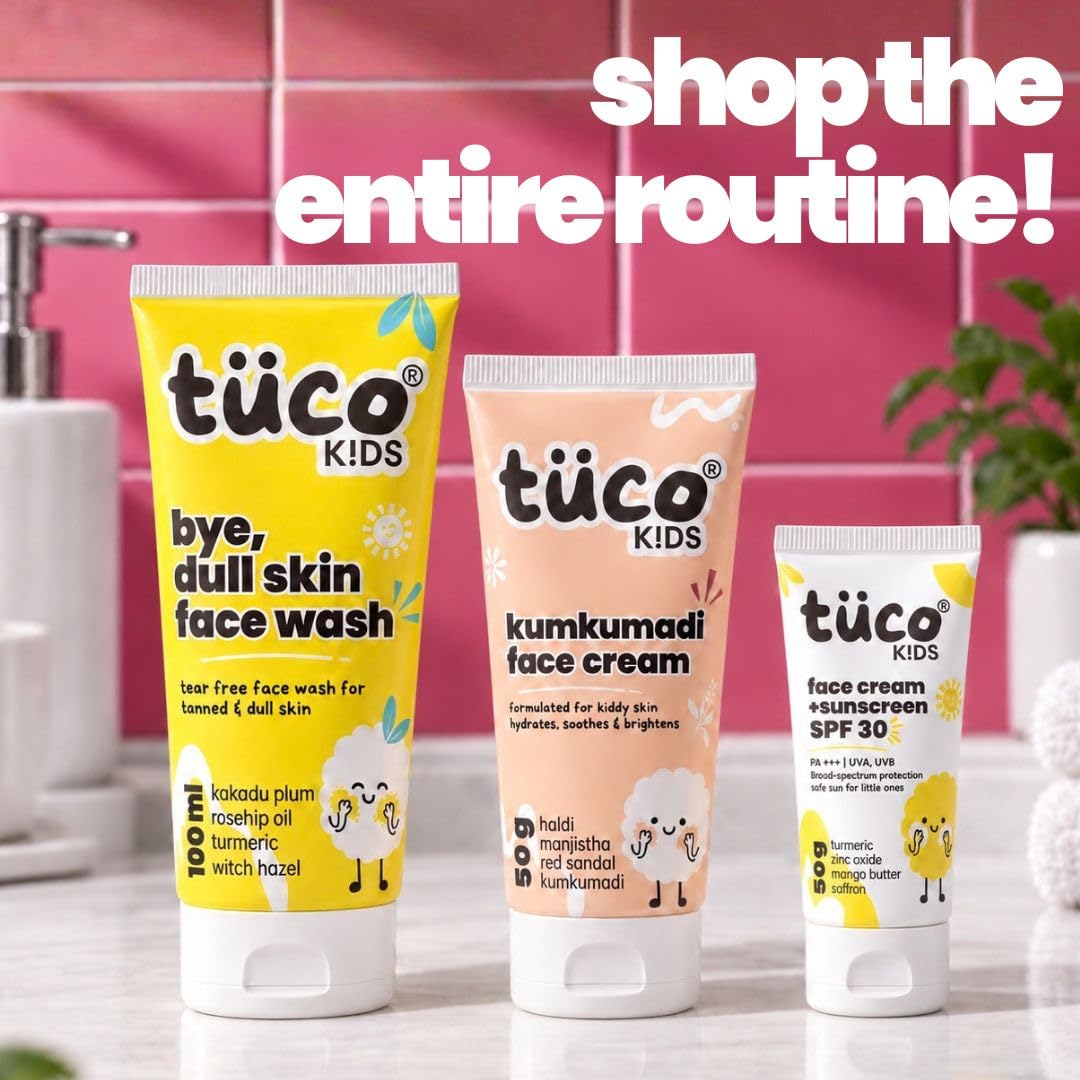 Tuco Kumkumadi Face Cream for Kids, With Turmeric for Brightening Skin -50g Face Cream 50 g (Pack of 1)