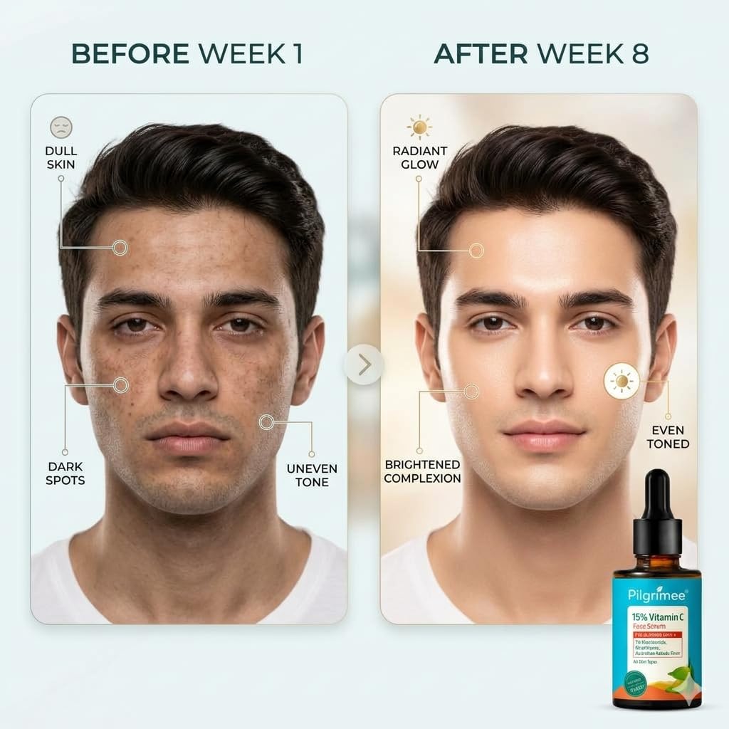 Pilgrimee 15% Vitamin C Face Serum for Glowing Skin