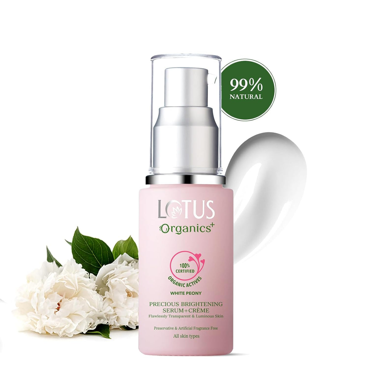 Lotus Organics+ Precious Face Cream 50g+Face Serum + Cream 30g