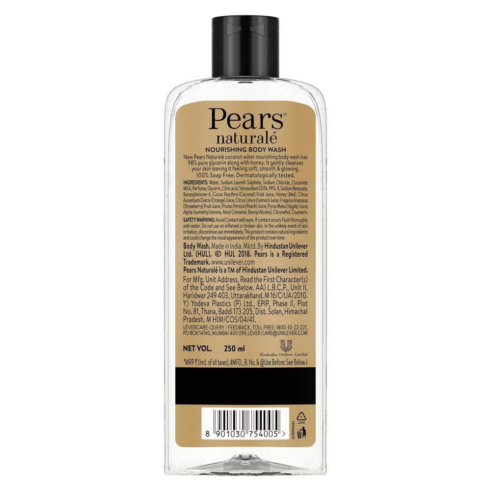 Pears Naturale Nourishing Coconut Water Bodywash, 250 Ml & Naturale Brightening Pomegranate Bodywash, 250 Ml