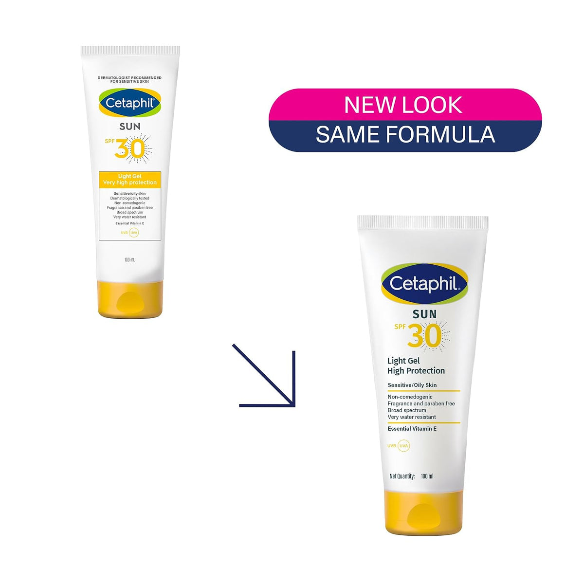 Cetaphil Sun Spf 30 Sunscreen Gel, White, Hydrate & Nourish With Chemical Free Sun Protection,100 ml