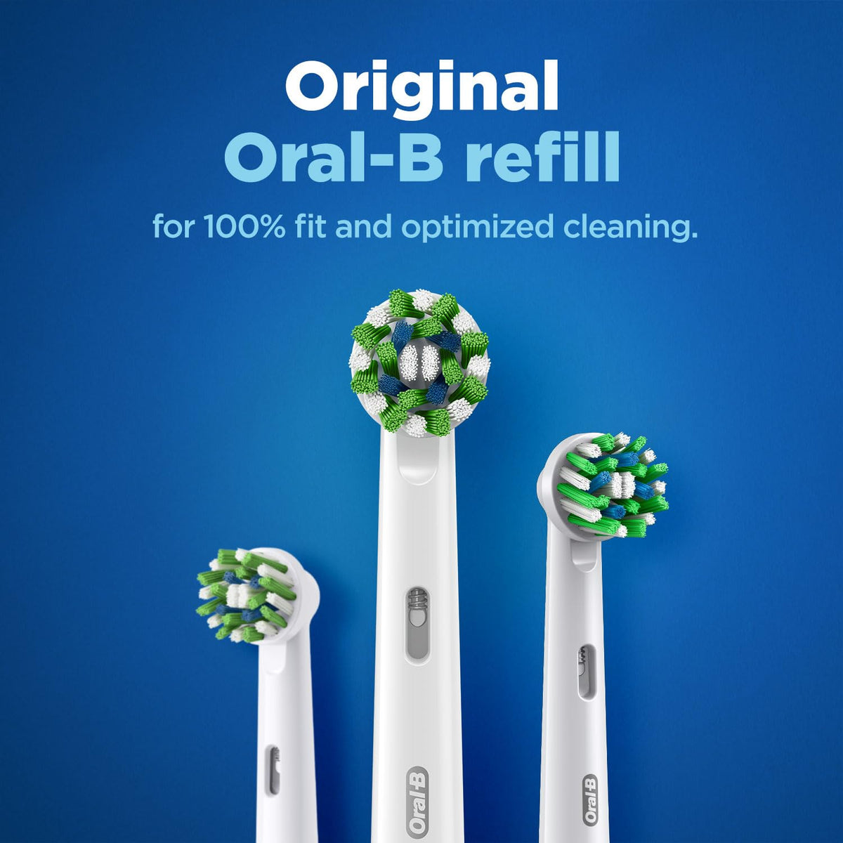 Oral-B ORIGINAL Cross Action Electric Toothbrush Soft Replacement Brush Heads [10X POWERFUL THAN COMPATIBLE PRODUCTS] For Vitalty,Pro,Smart Series, 2 refills, D
