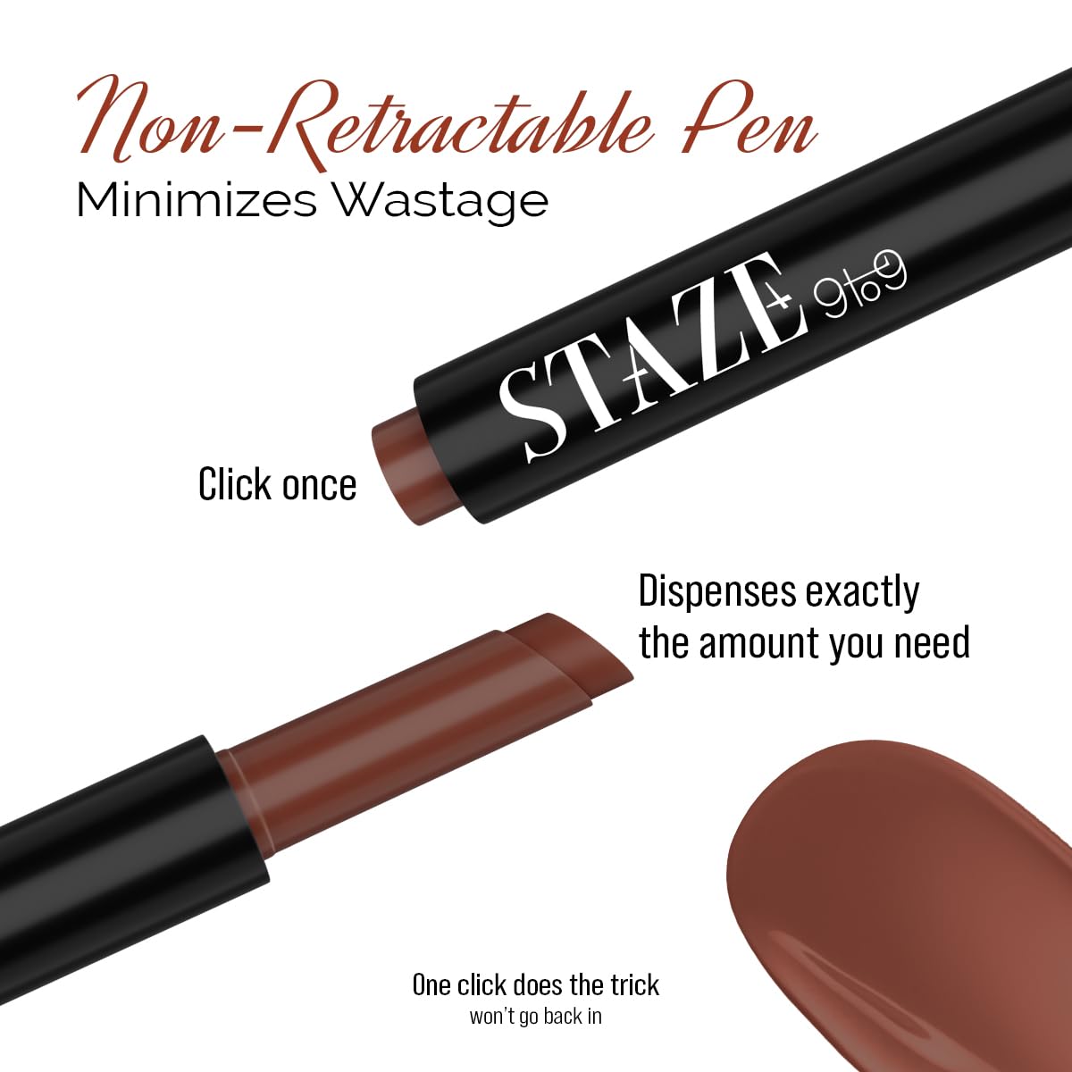 Staze Y.U.M.M.Y Lip Gloss Balm | 3-in-1 Gloss + Tint + Balm | High-Shine Glossy Finish | With SPF 15 | Non-sticky Formula with Hyaluronic Acid & Shea Butter | 05 Double Espresso | 2g
