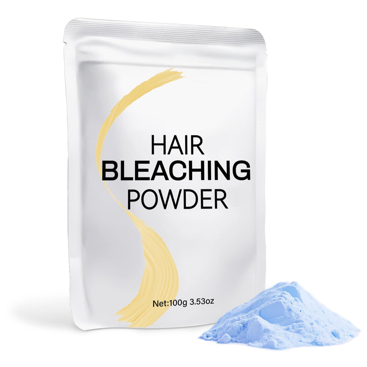 Hair Bleach Powder 100g/3.53oz, Professional Lightening Bleach for Hair, Strong & Gentle Bleach Powder for Hair, Lift Up to 8 Levels, Perfect for DIY Blonde Hig