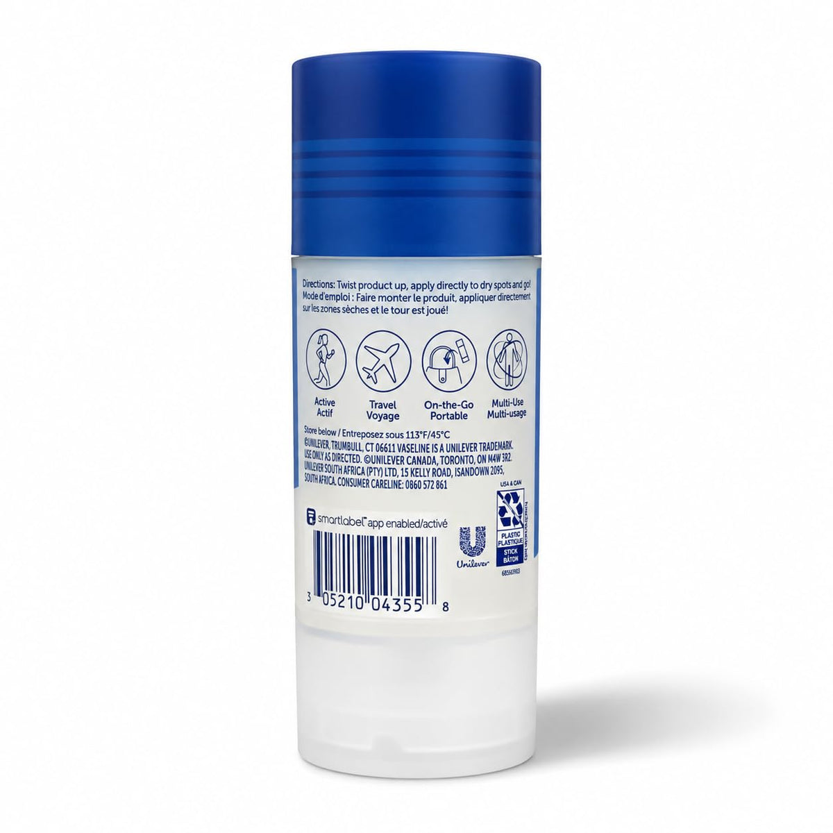 Vaseline All Over Body Balm Jelly Stick 40g | Fragrance Free Healing Jelly Moisturizer for Dry Skin & Anti Chafing Care